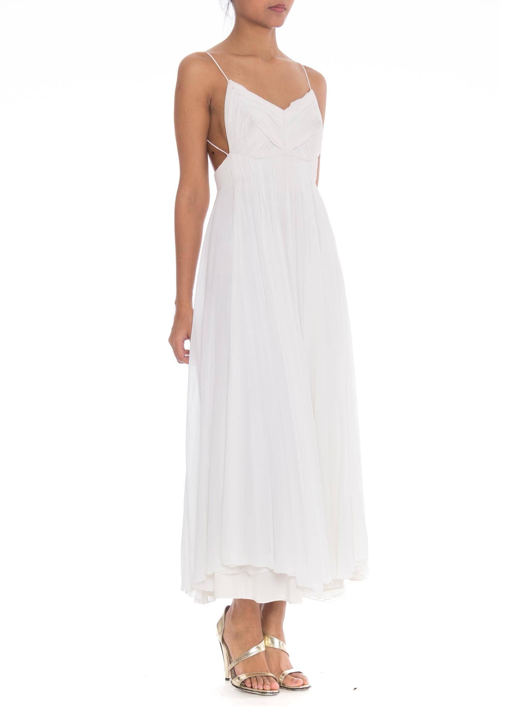 Women's Exquisite Madame Gres Style Pleated Chiffon Dress