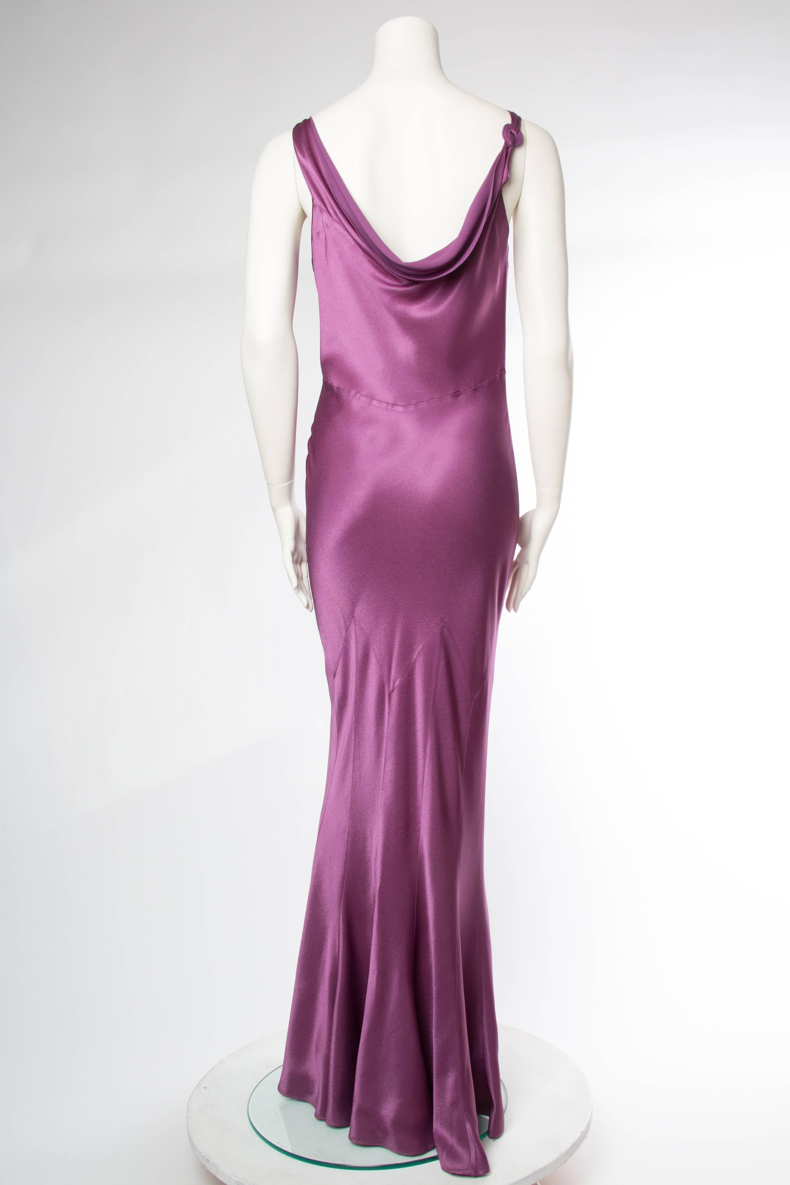 Women's John Galliano 1930s Style Bias Cut Satin Gown with Matching Stole