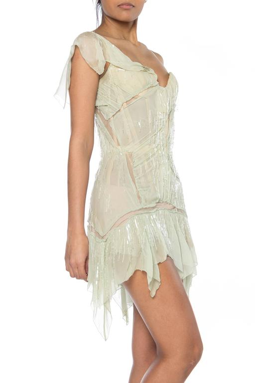 Roberto Cavalli Corset Dress Draped in Chiffon and Bead Fringe 2003 at  1stDibs | roberto cavalli 2003 corset dress, corset fringe dress, fringe  corset dress