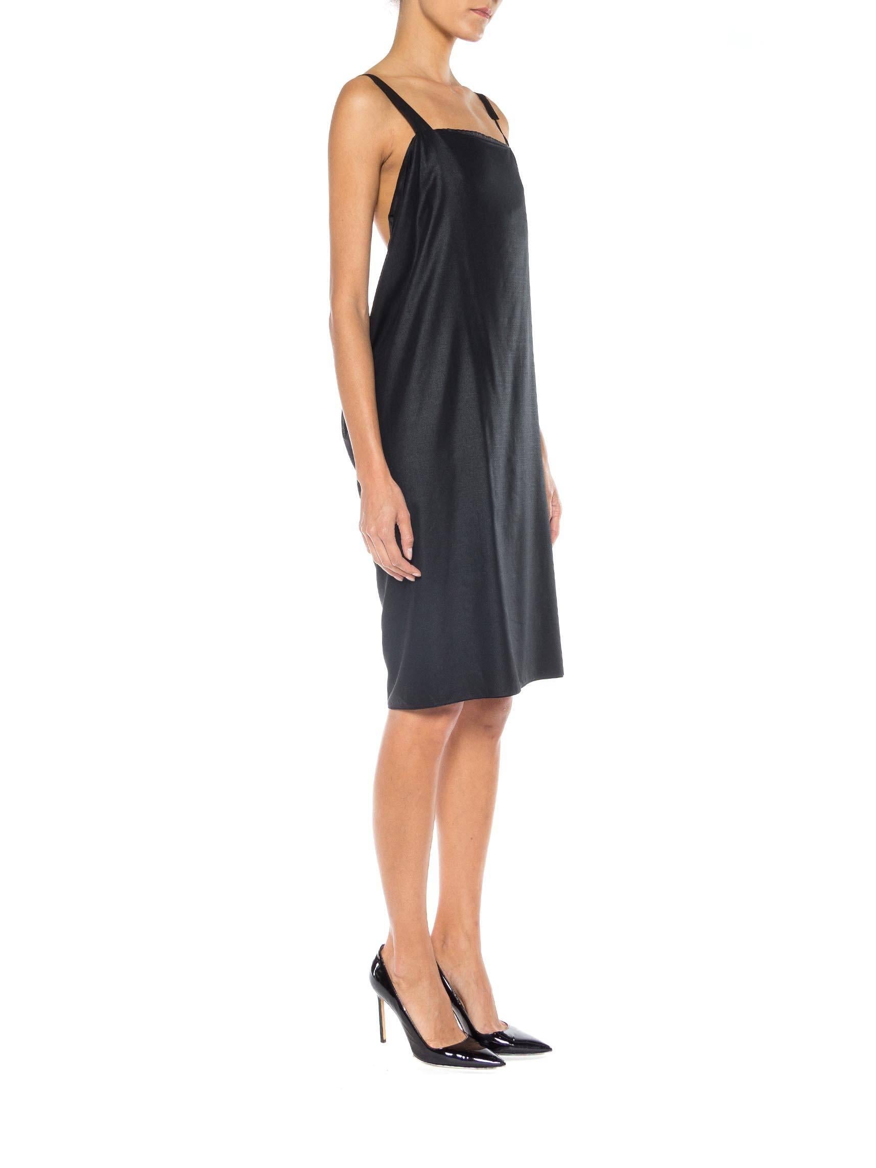 2000S JILL SANDER Vestido de cóctel asimétrico de algodón negro metalizado XXS en Bueno estado para la venta en New York, NY