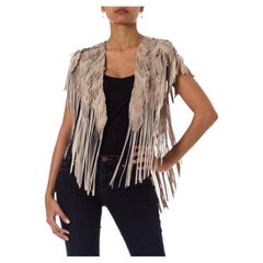 MORPHEW COLLECTION Sand Suede Feather Leather Cape