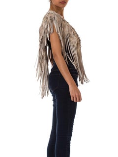 MORPHEW COLLECTION Sand Suede Feather Leather Cape