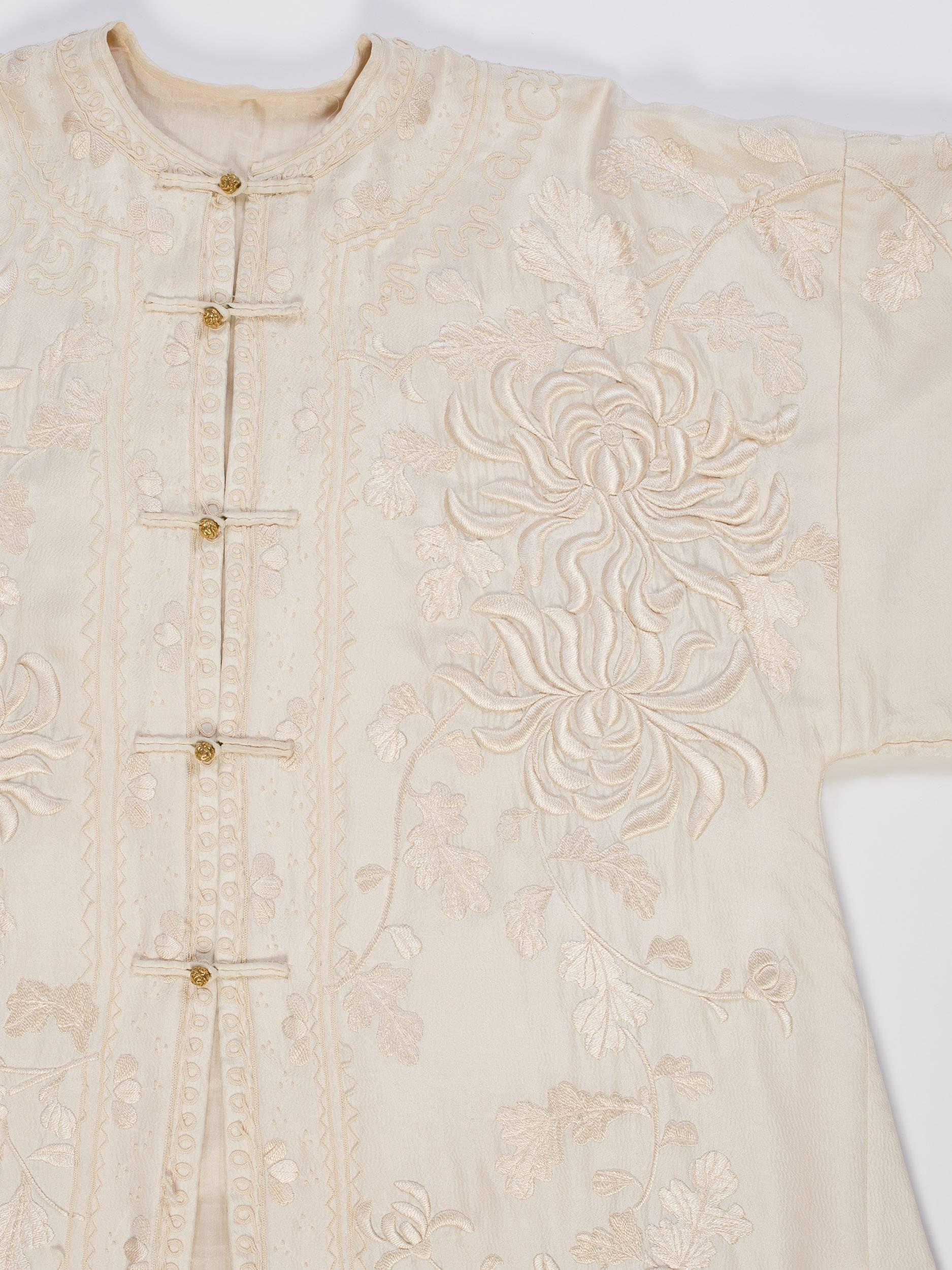 Antique Edwardian Hand Embroidered Chinese Jacket 8