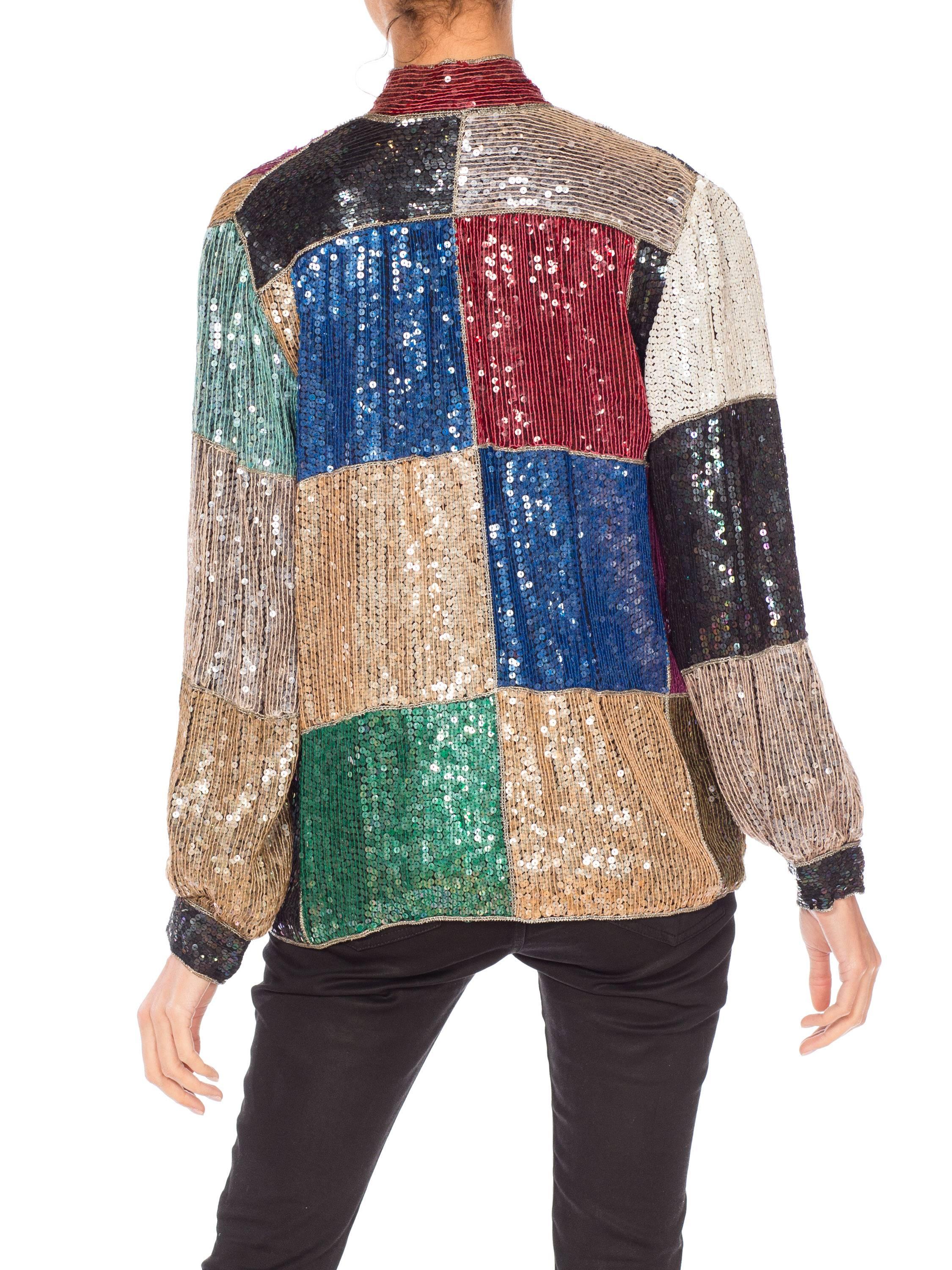 Beaded Sequin Silk Jacket, 1980s  2