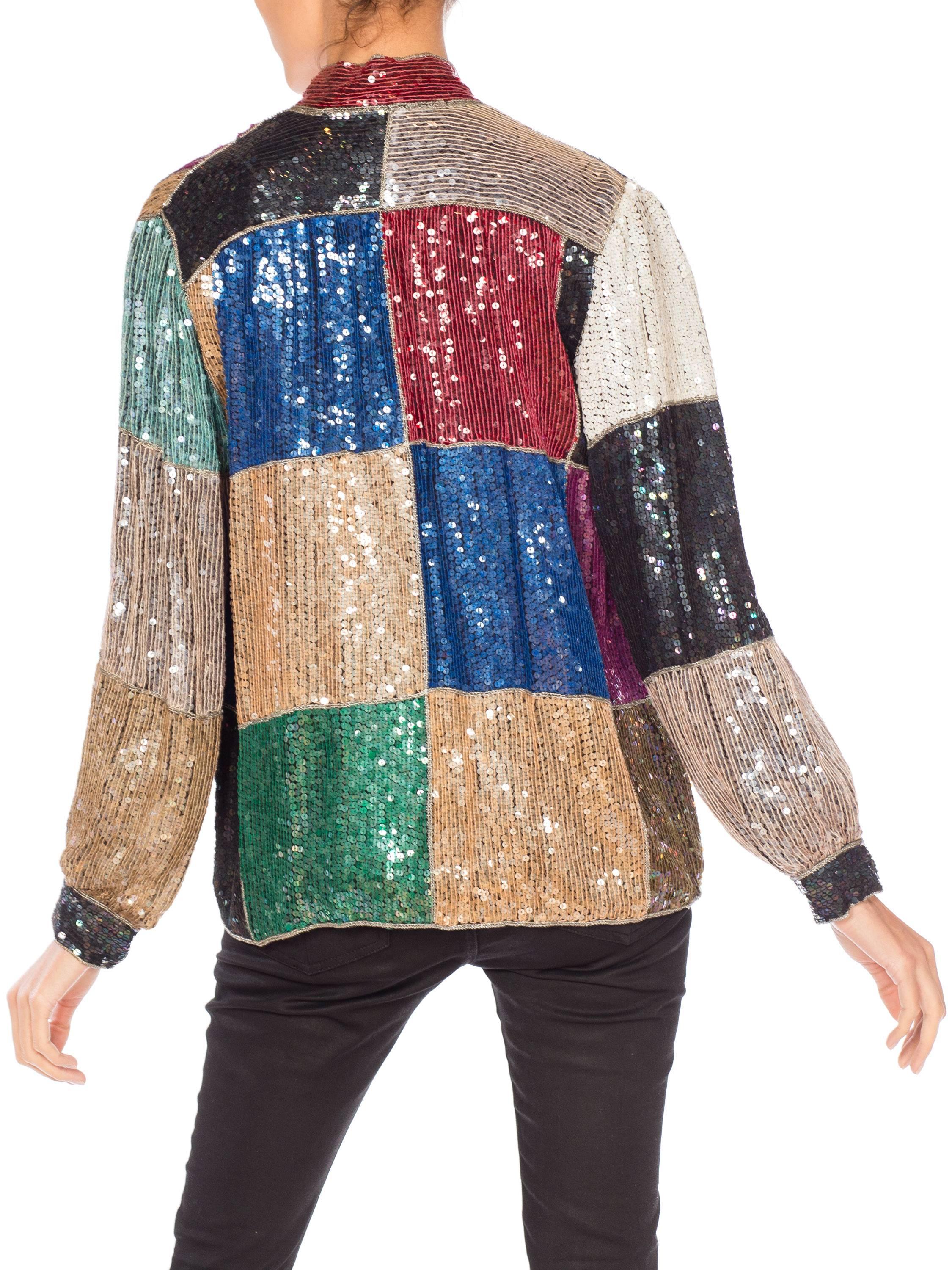 Beaded Sequin Silk Jacket, 1980s  9