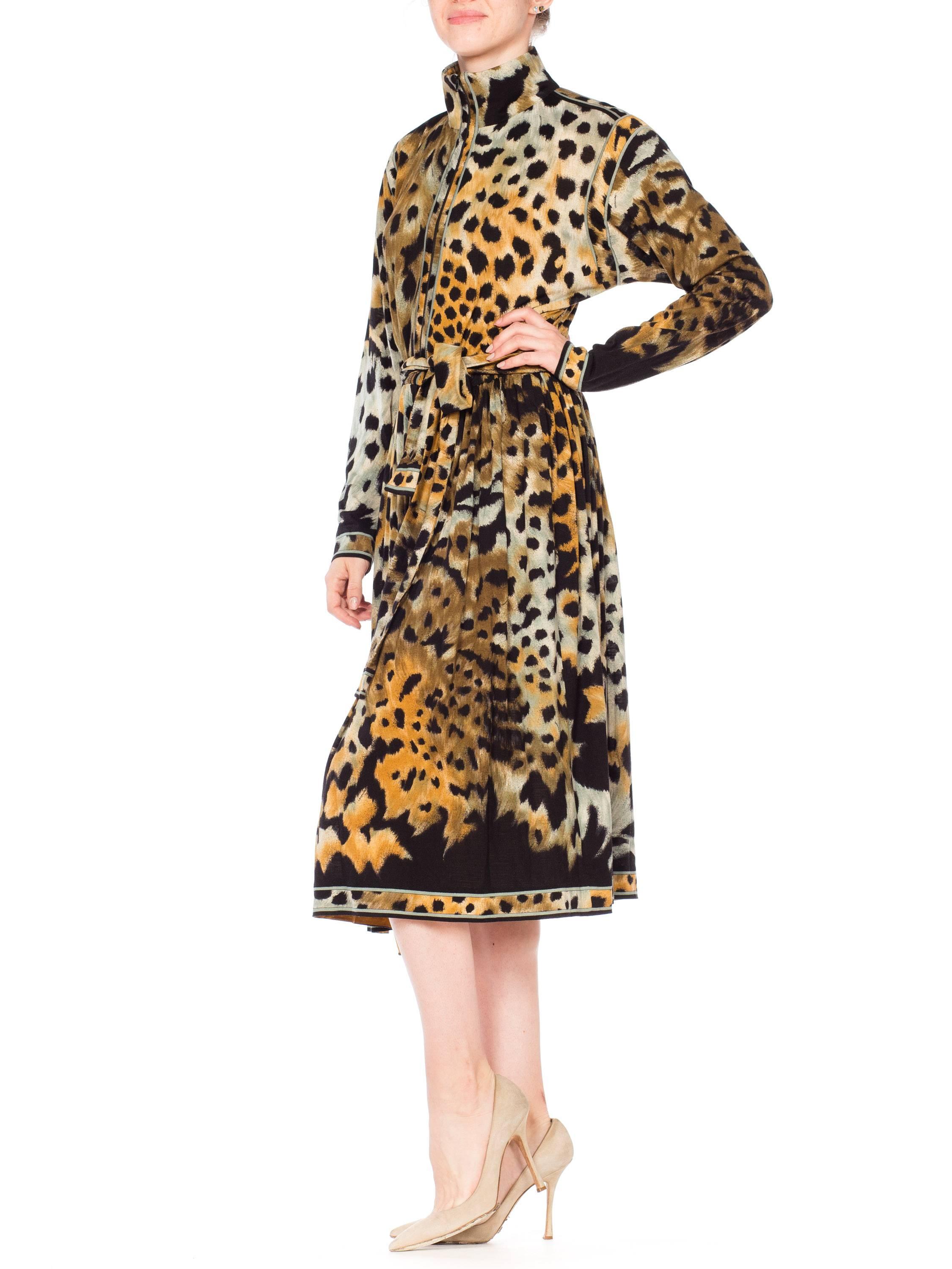 Leopard Print Leonard French Jersey Dress 4