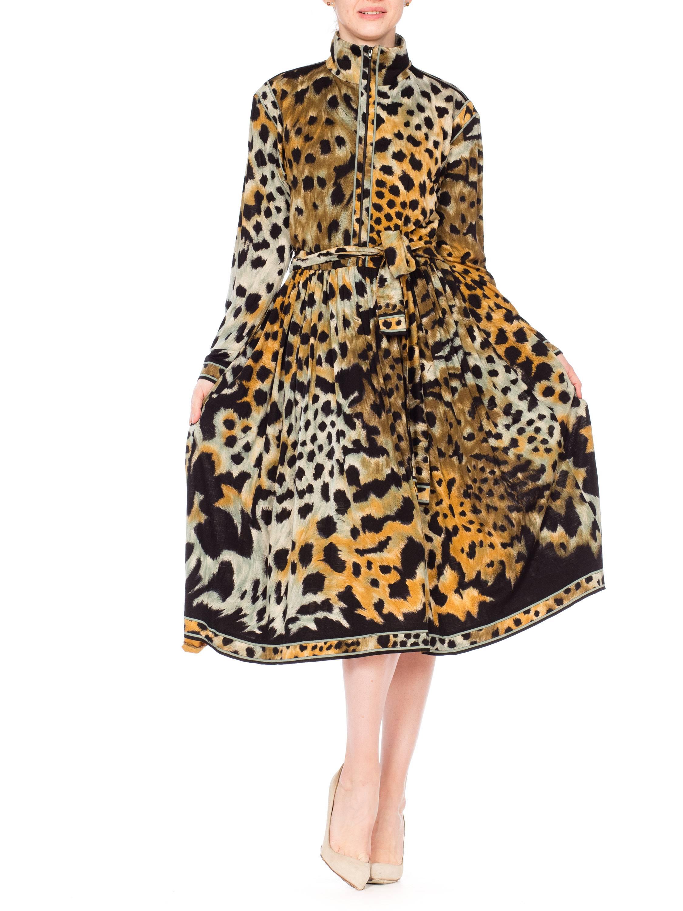 Leopard Print Leonard French Jersey Dress 7