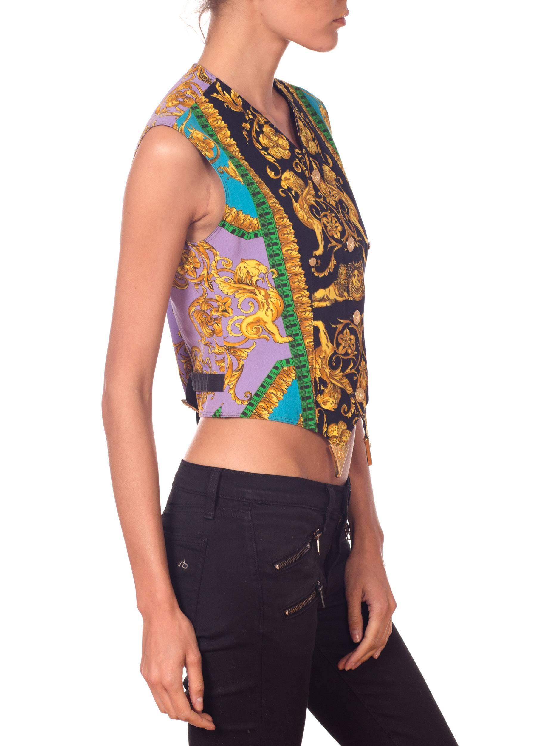 1990S GIANNI VERSACE Versus By Baroque Buckle Vest 6