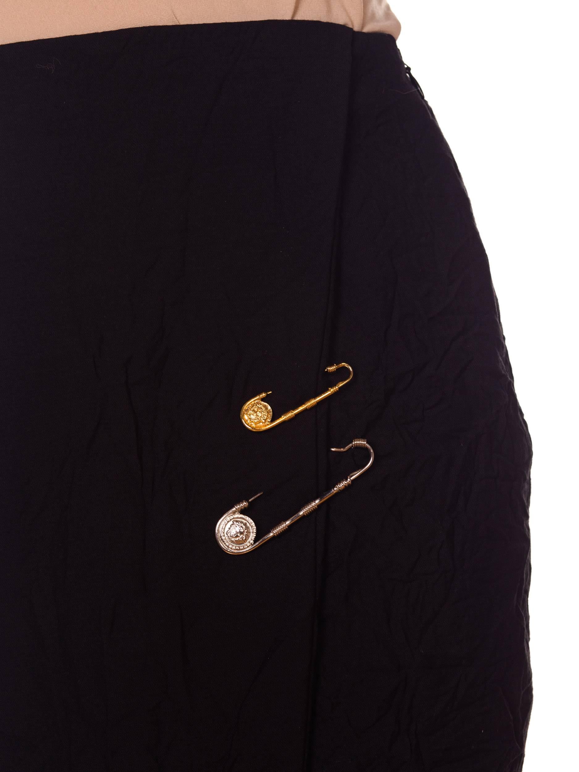 Gianni Versace Medusa Head Safety Pin Skirt, 1990s  1