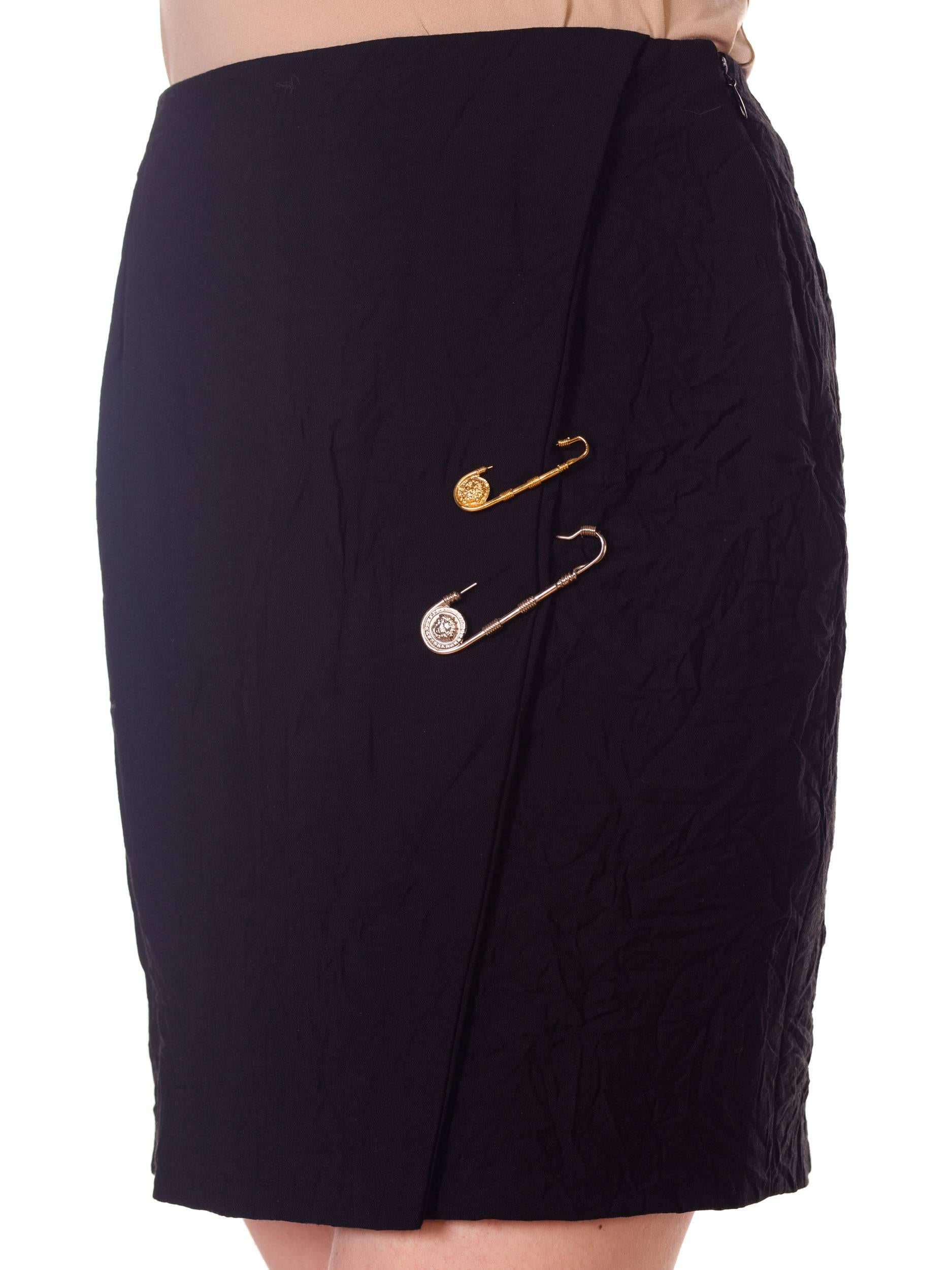 Gianni Versace Medusa Head Safety Pin Skirt, 1990s  2