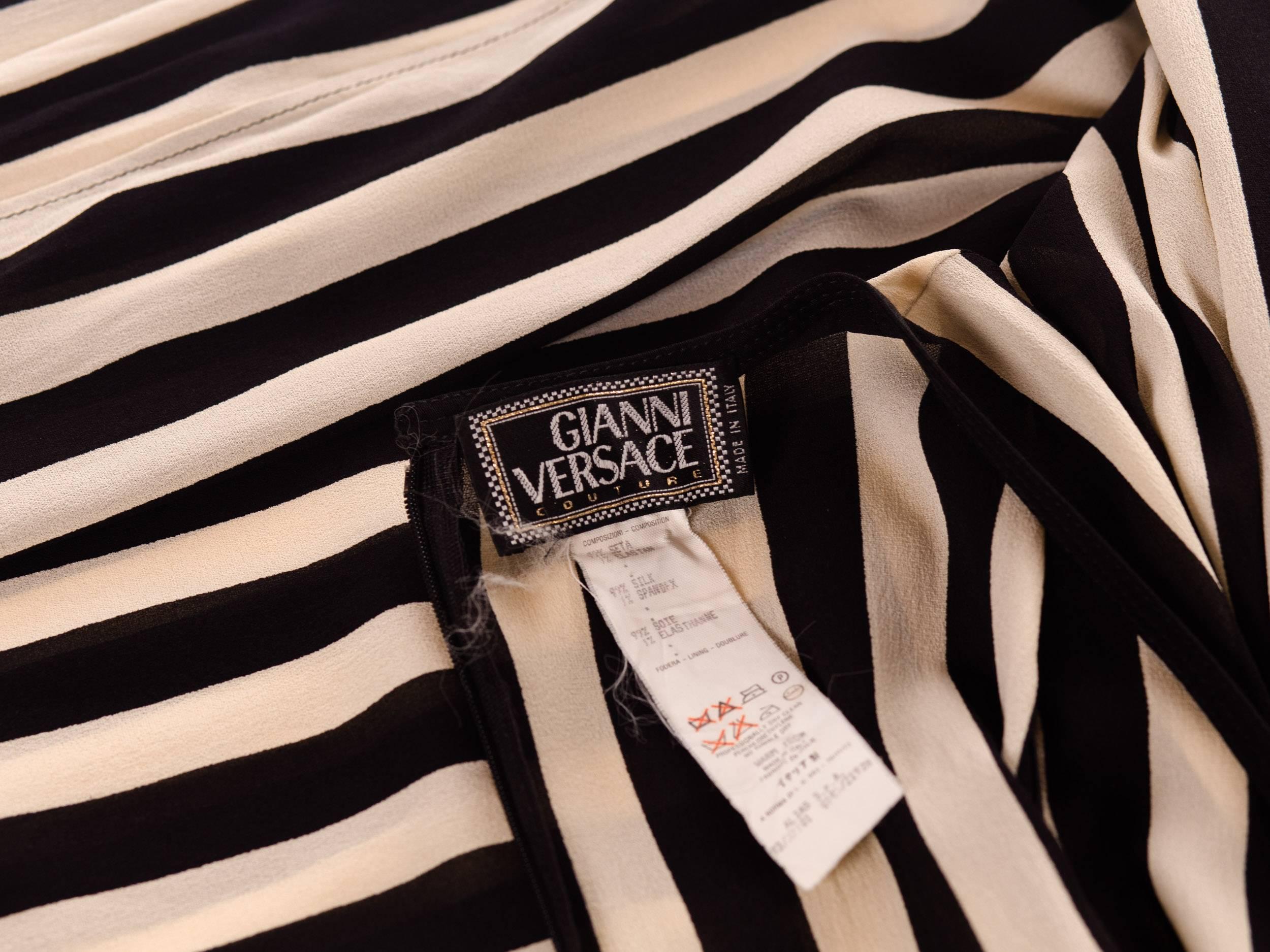 Gianni Versace Couture Striped Sheer Tank Dress 8