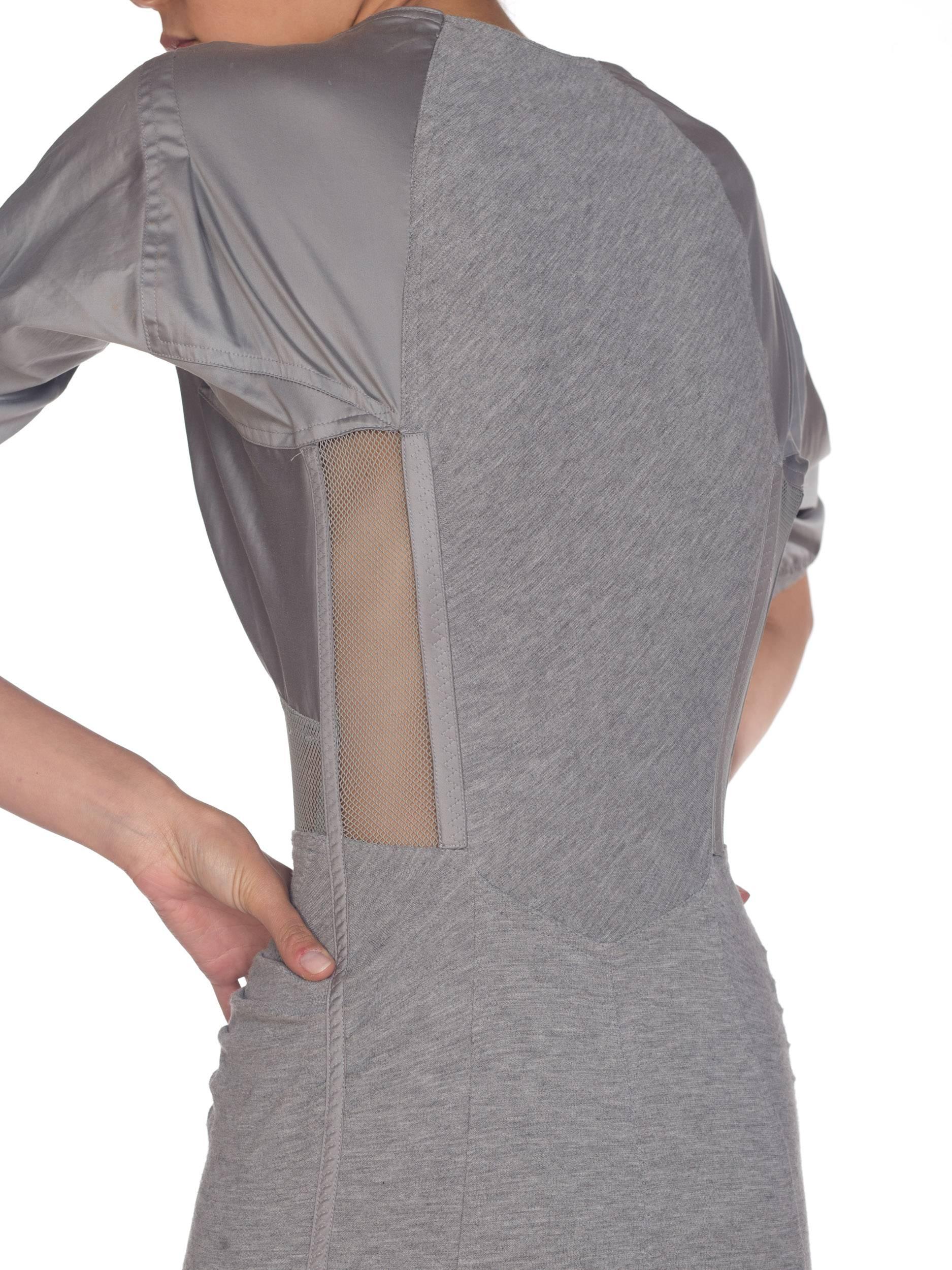Donna Karan Collection Jersey & Net Boned Zipper Dress 11
