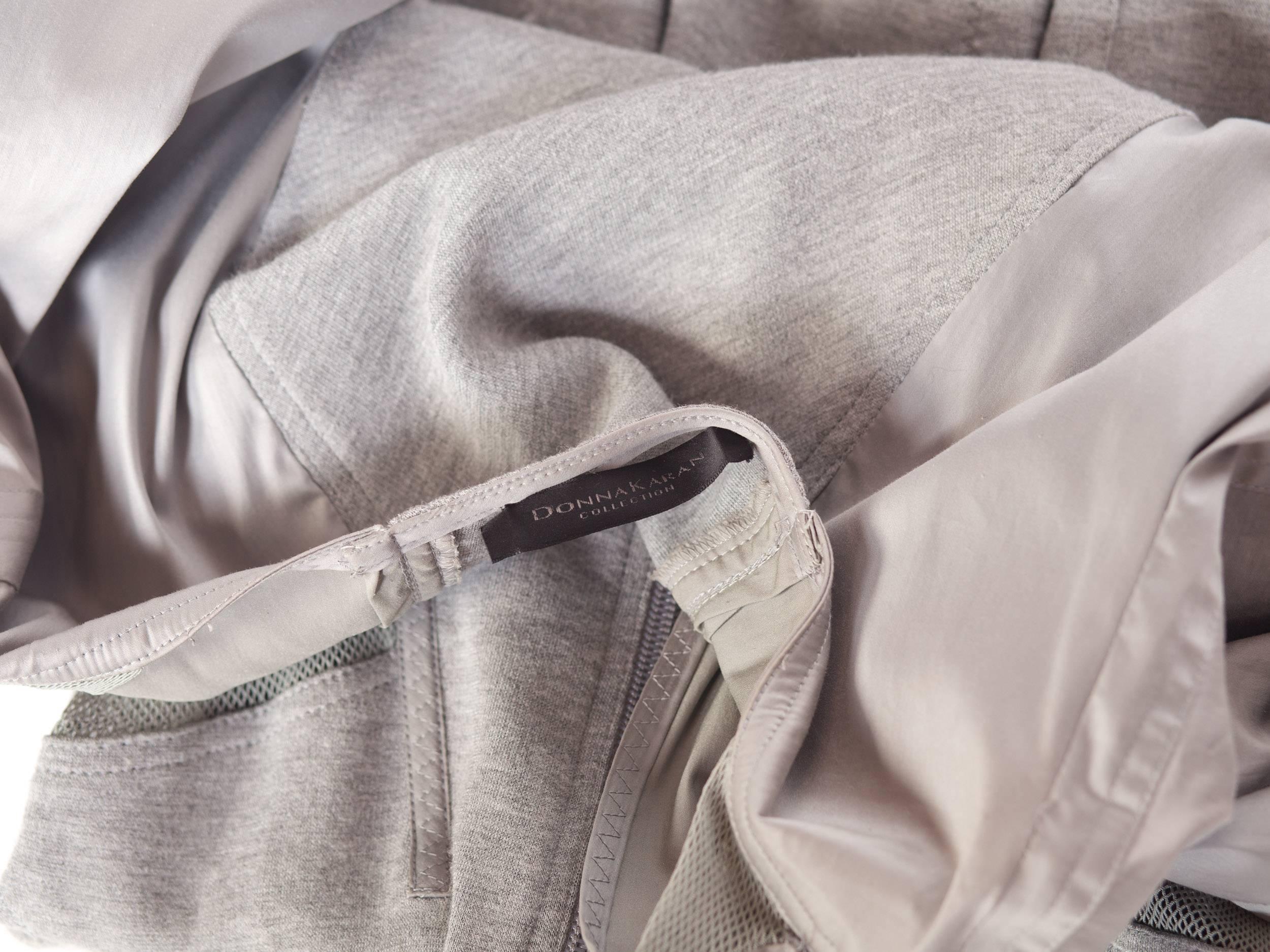 Donna Karan Collection Jersey & Net Boned Zipper Dress 12