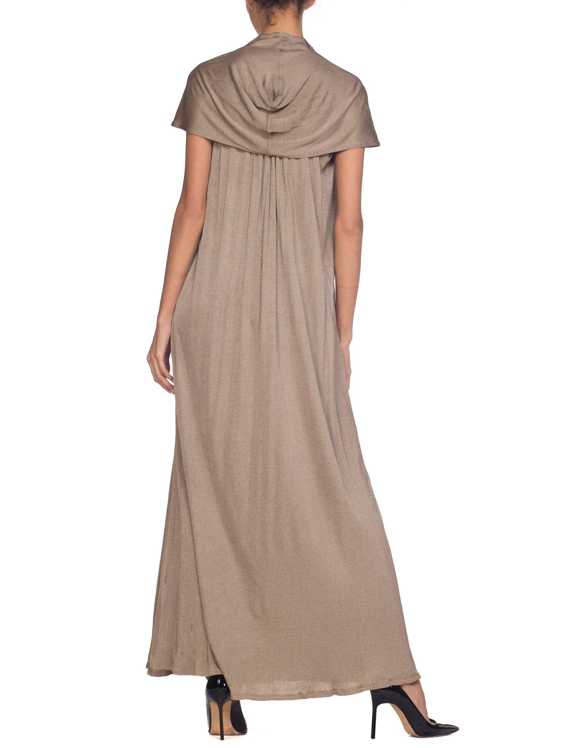 1970s Diane Von Furstenberg Silk Jersey Dress with Hood 2