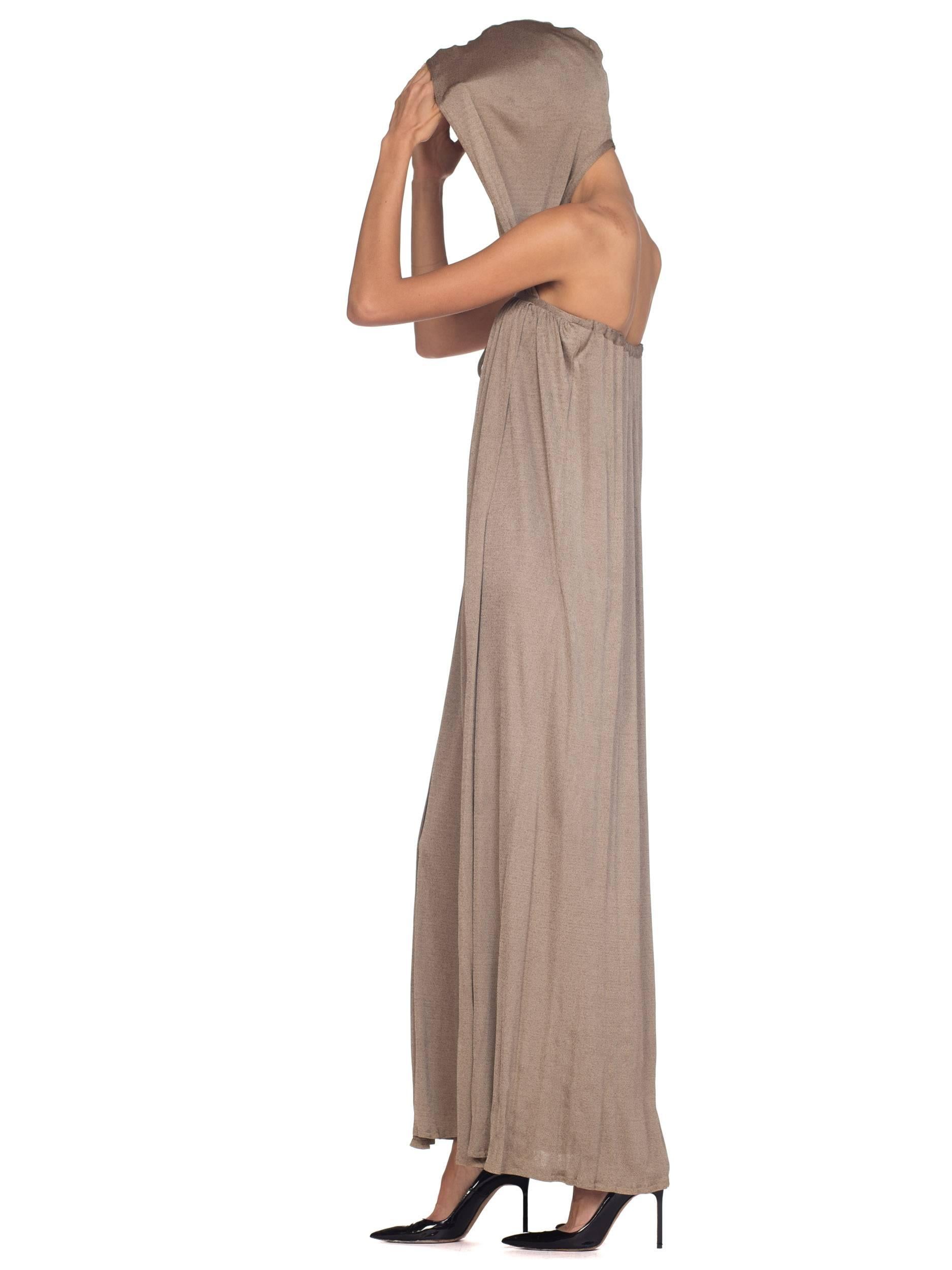 1970s Diane Von Furstenberg Silk Jersey Dress with Hood 5