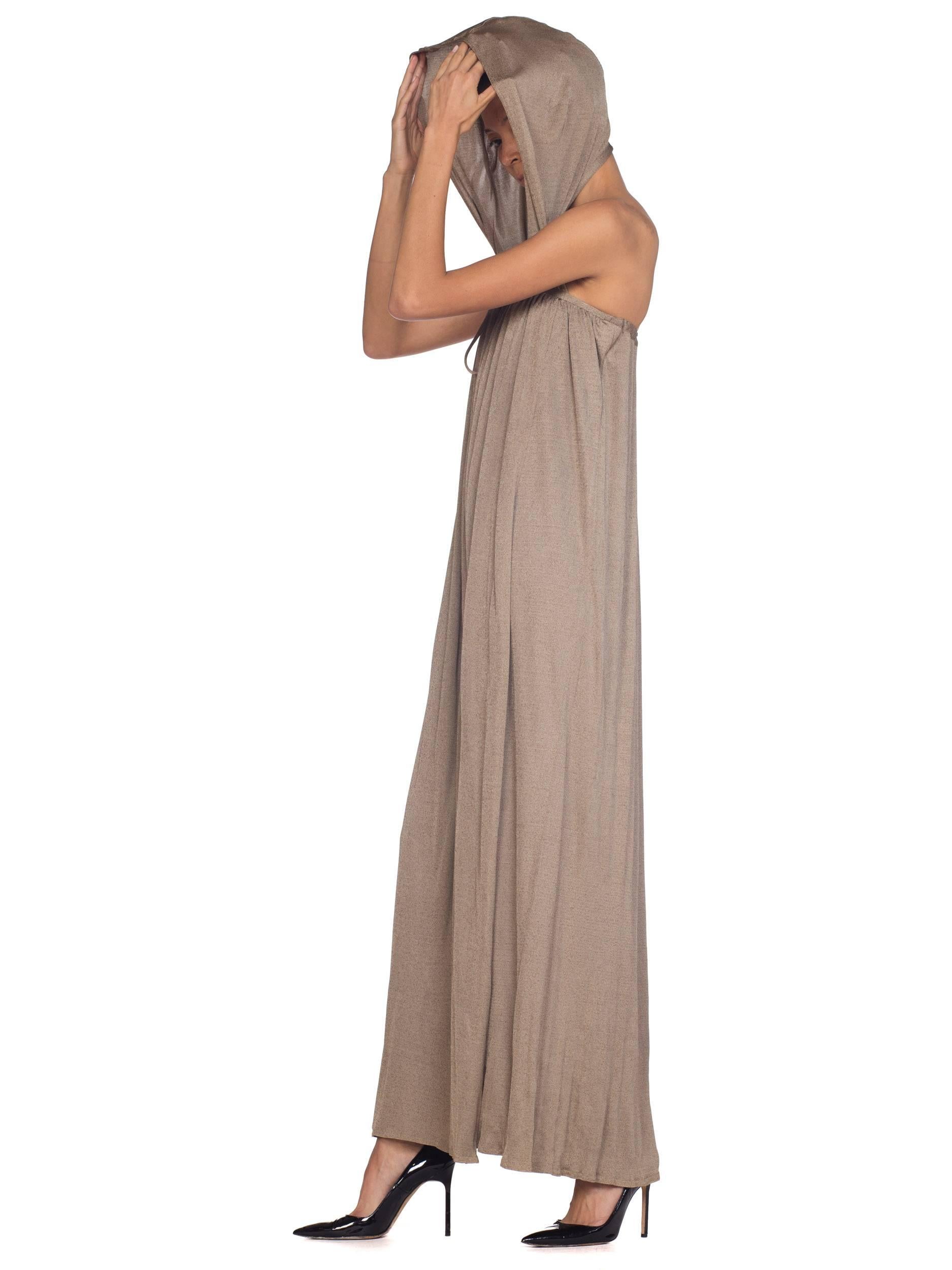 1970s Diane Von Furstenberg Silk Jersey Dress with Hood 6