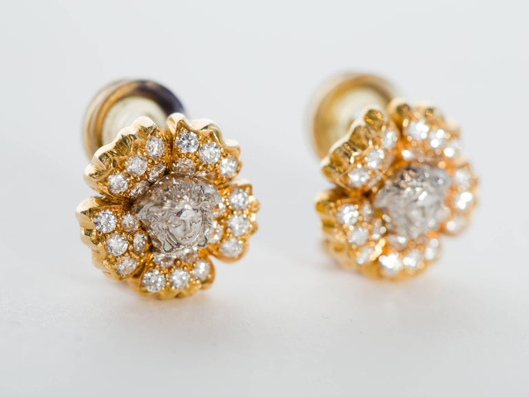 Gianni Versace Vintage Tiara Collection Earrings, 1990S For Sale at 1stDibs