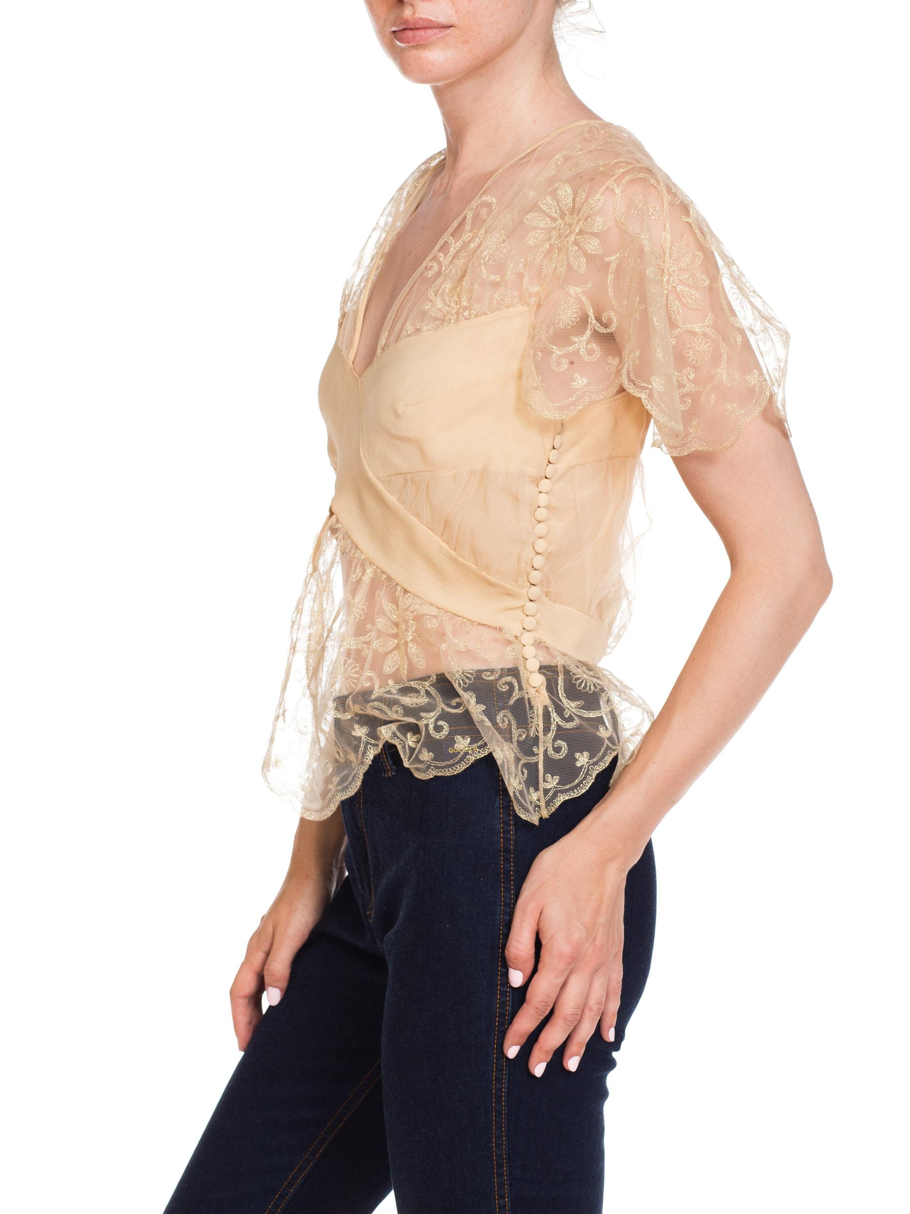 John Galliano for Christian Dior Sheer Lace Blouse 1