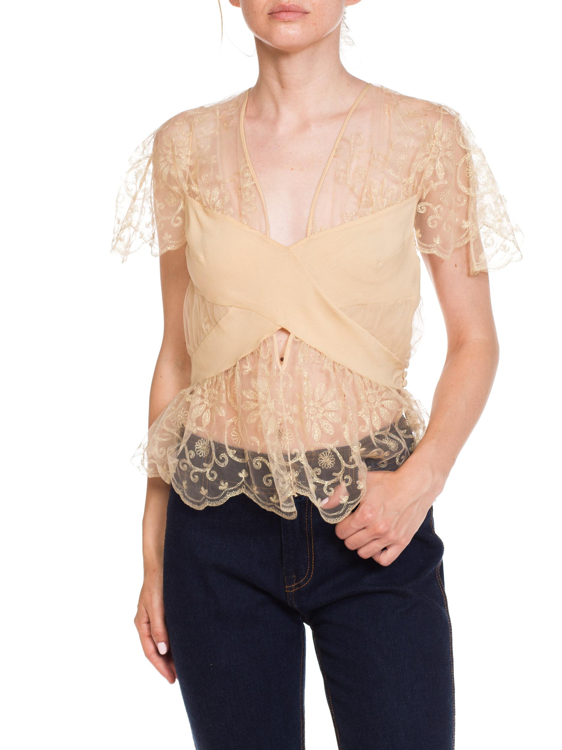 John Galliano for Christian Dior Sheer Lace Blouse 2