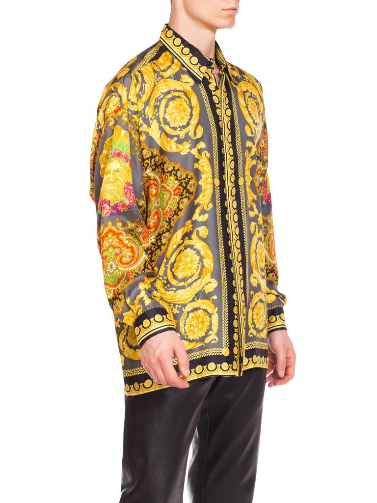 versace men's baroque shirt