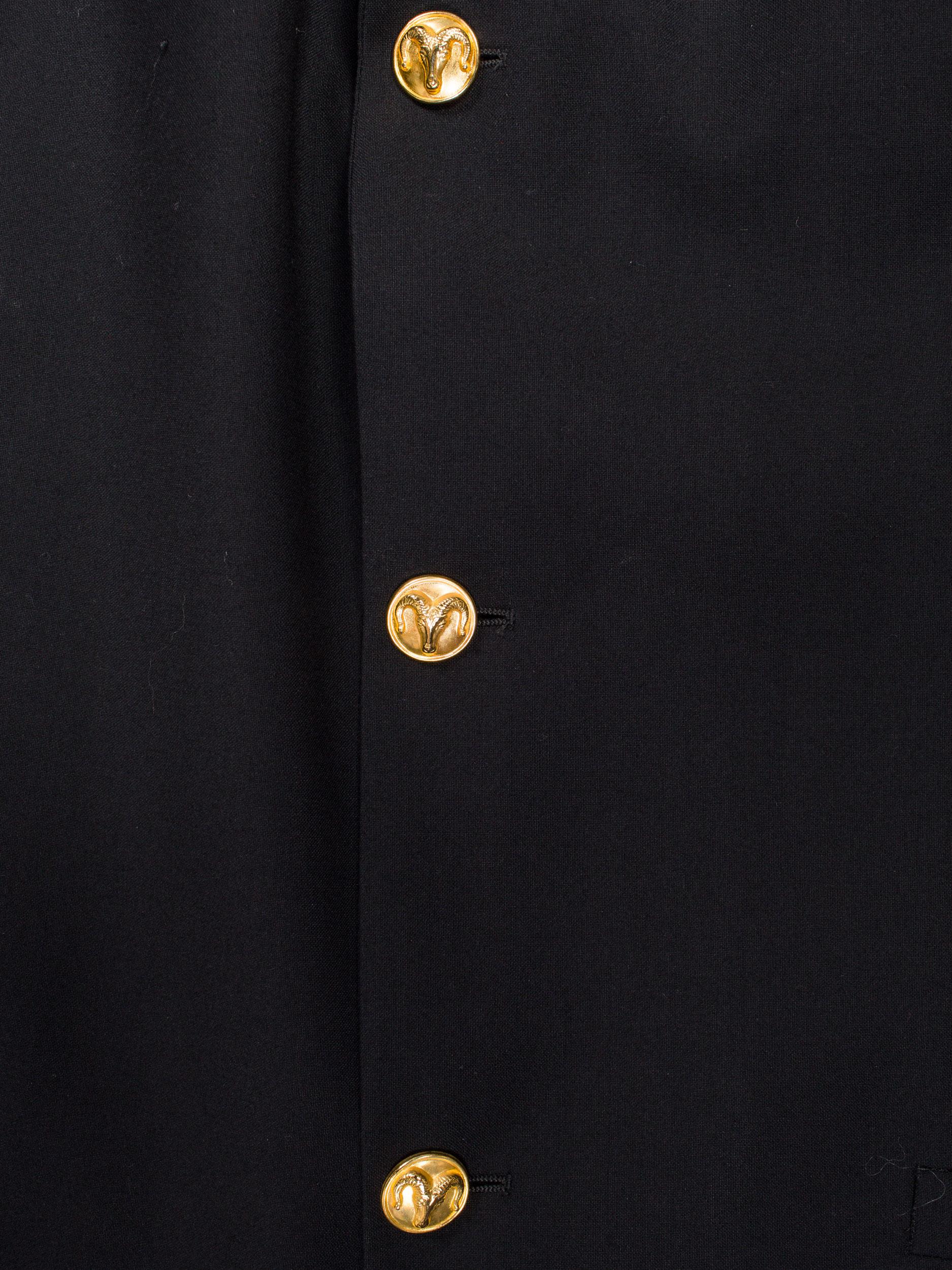 1990s Men's Istante Versace Western Collection Blazer With Gold Details 9
