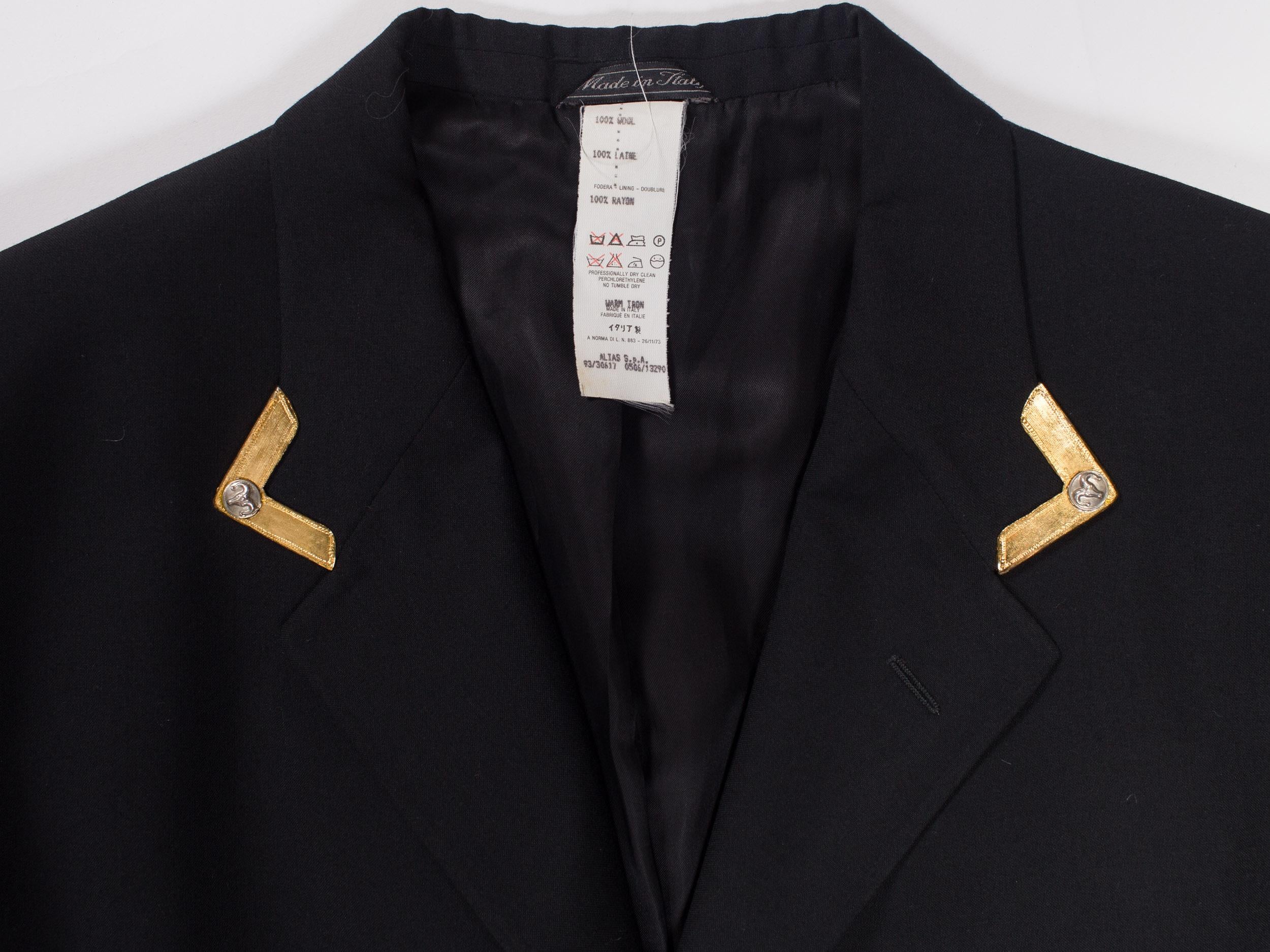 1990s Men's Istante Versace Western Collection Blazer With Gold Details 12