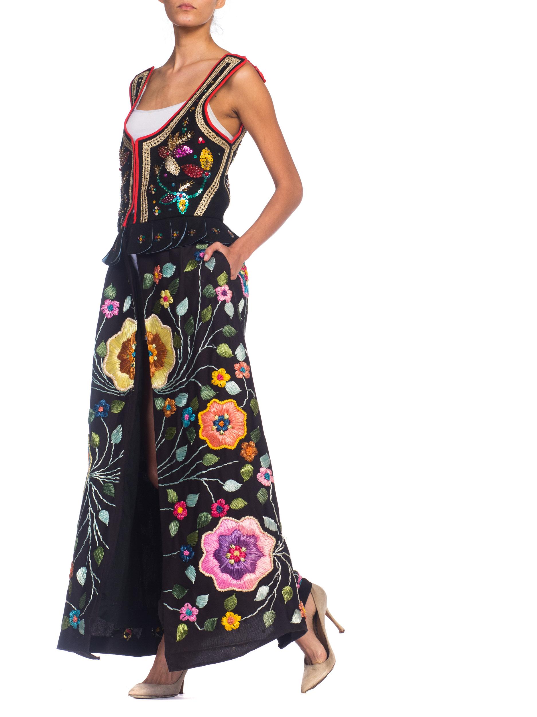 Women's MORPHEW COLLECTION Beaded & Hand Embroidered Raffia Duster Vest