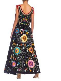 MORPHEW COLLECTION Beaded & Hand Embroidered Raffia Duster Vest