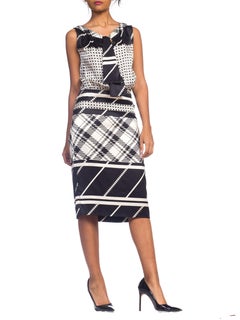 Tuleh by Bryan Bradley Black & White Satin Prototype Dress