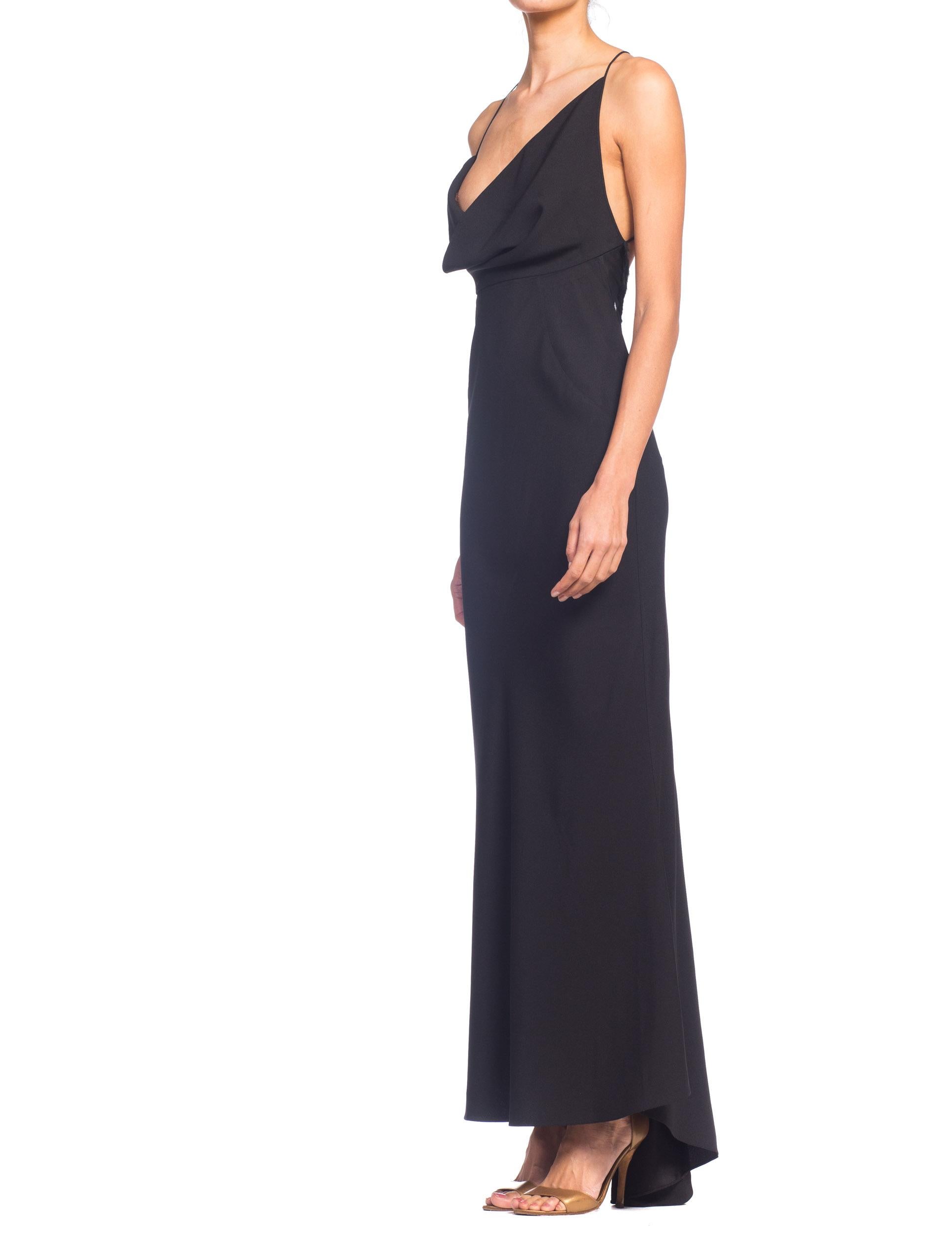 1990s Roberto Cavalli Backless Bias-Cut Gown with Fur Detail 7