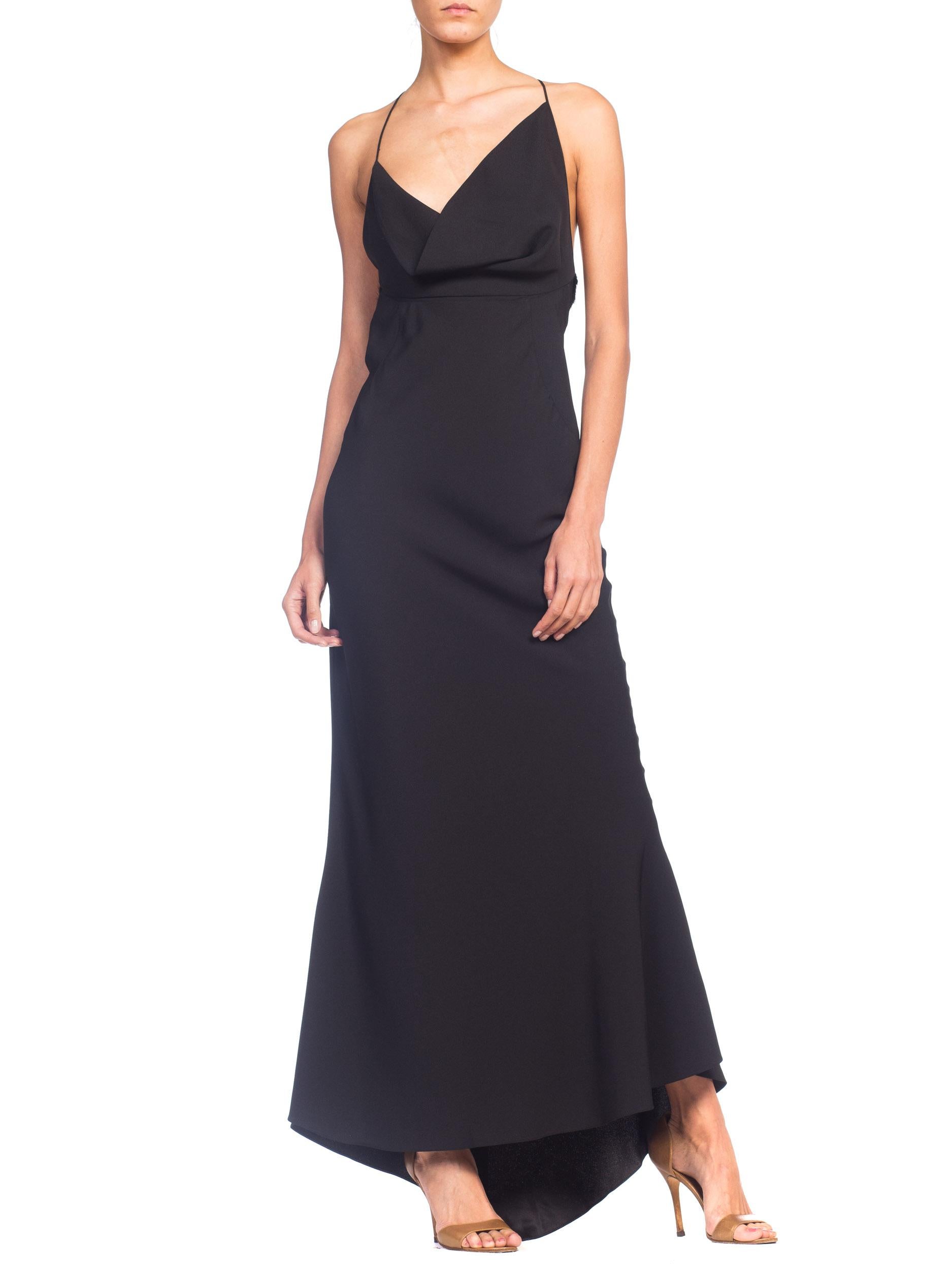 1990s Roberto Cavalli Backless Bias-Cut Gown with Fur Detail 8