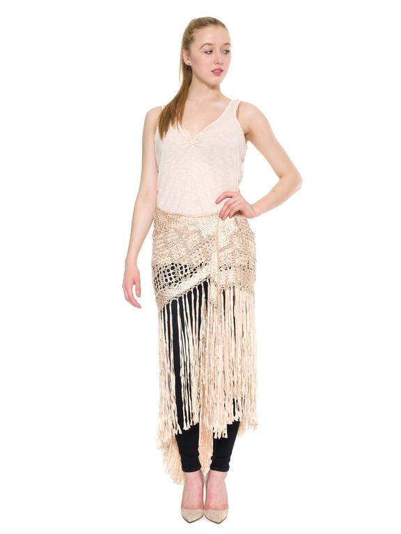 Rayon Macrame Rayon Macrame Shawl Tunic Coverup at 1stDibs