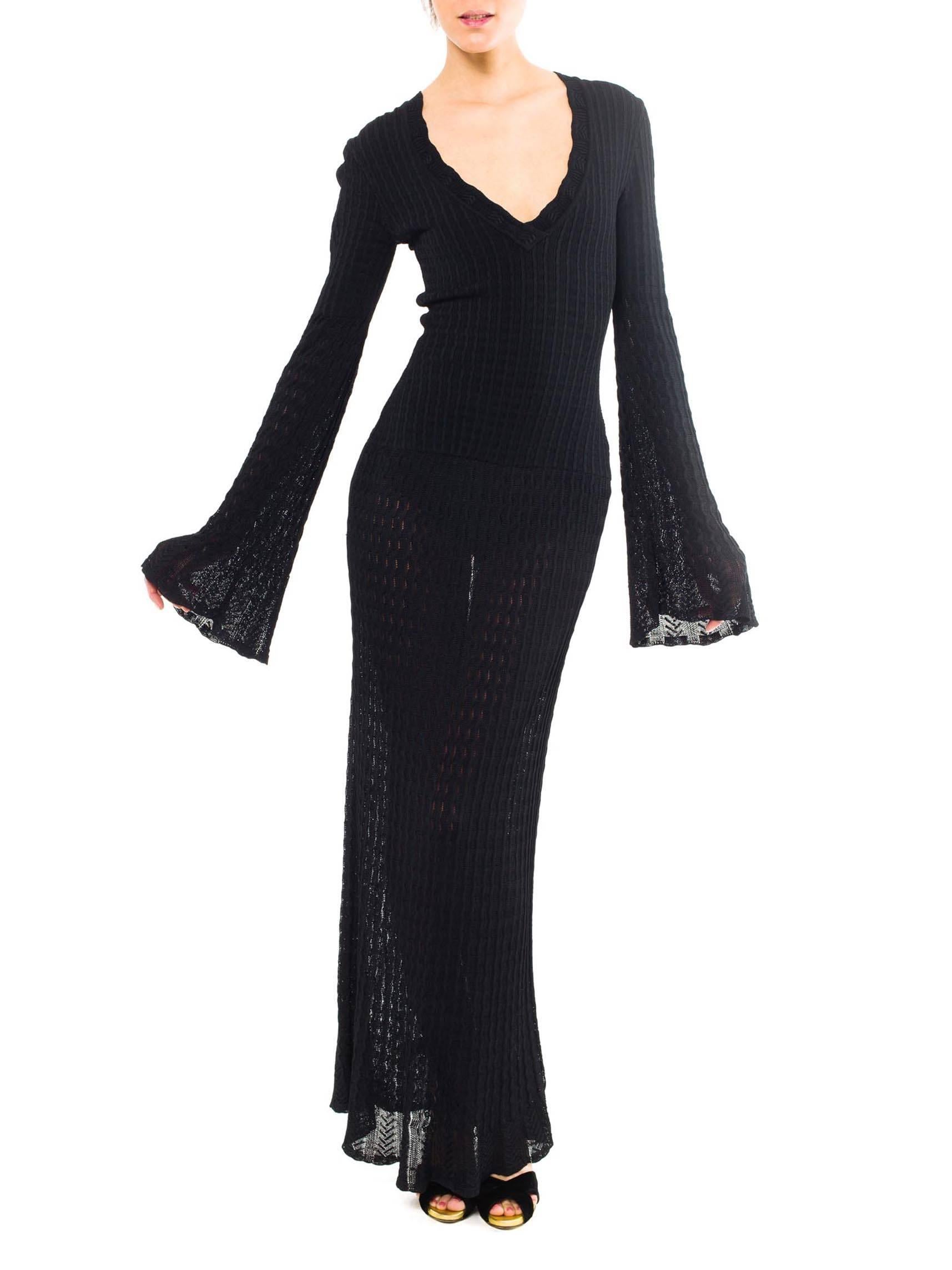 Famous Alaia Morticia dress. Dress has built in shorts for decency as the knit is semi sheer. Beautiful soft movement to the drape of this knit.