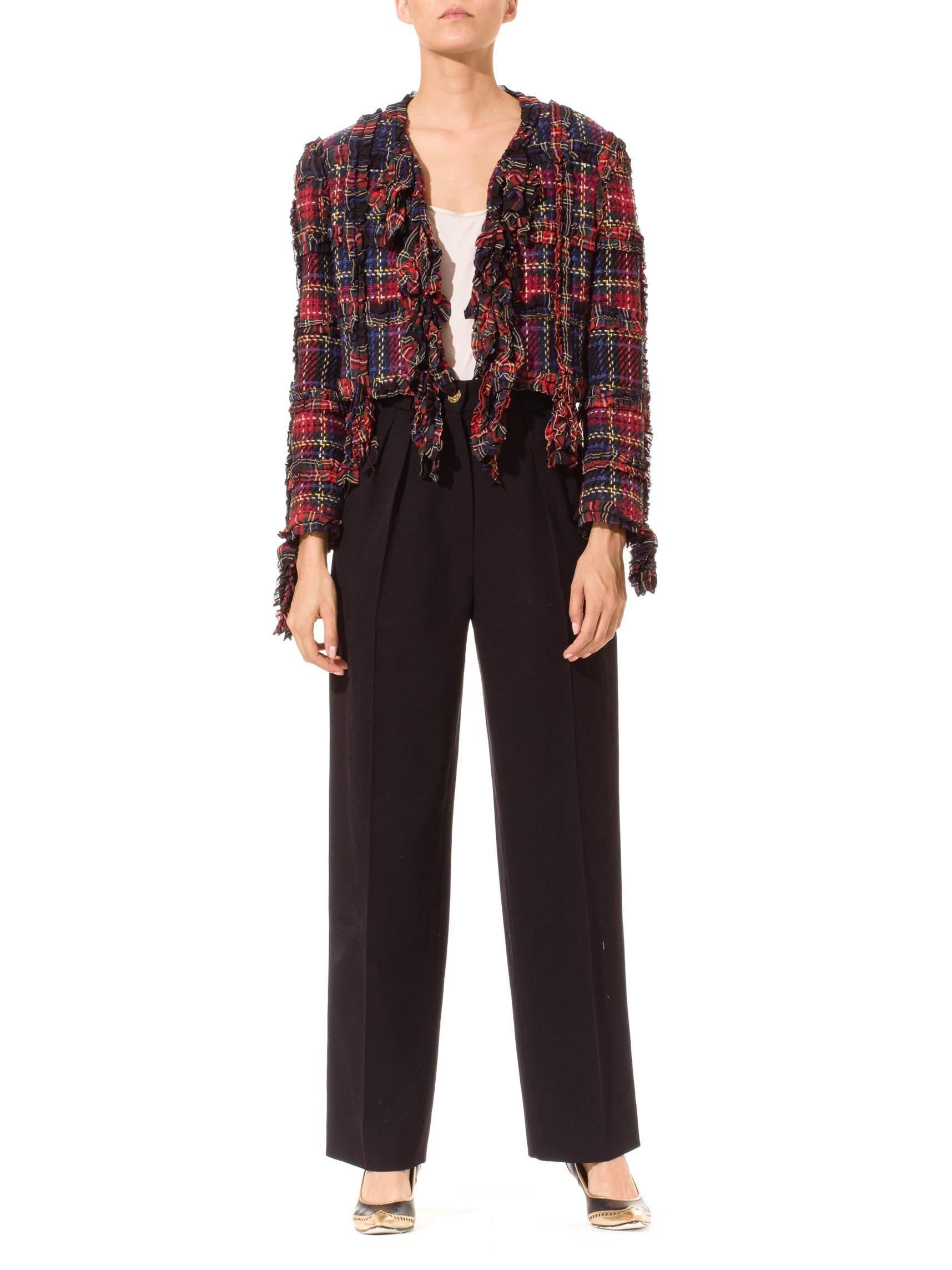 Oh the '90s, you gotta love them. We love an "old lady tweed" perhaps not the full Cher in Clueless look with knee-highs and matching plaid hat though. This jacket works today with a gorgeously cut black trouser or distressed light denim