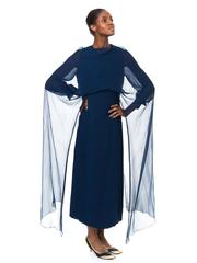 1960 Balmain Haute Couture - Robe en mousseline de soie avec capuchon