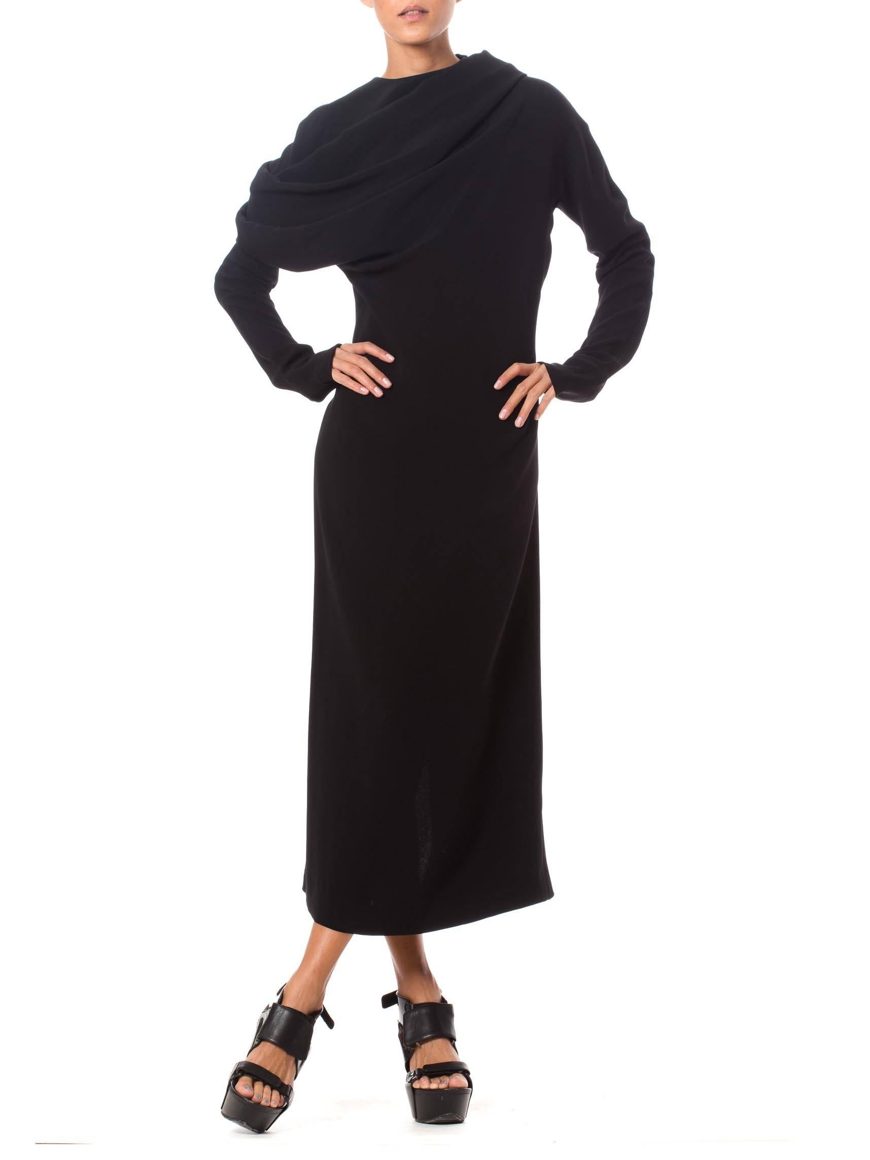 Black Ann Demeulemeester Silk Dress