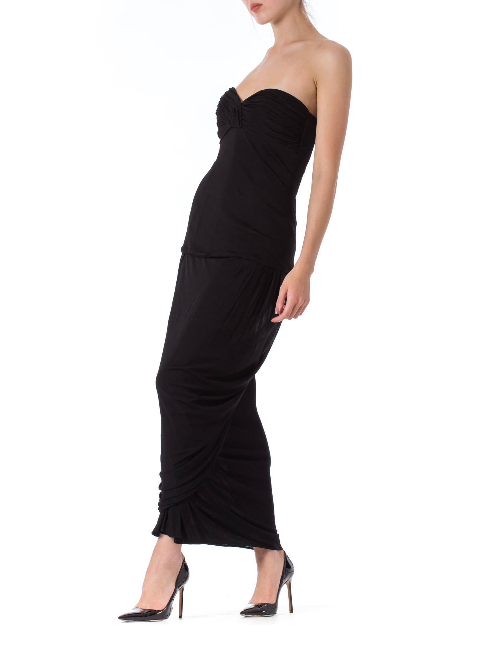 Karl Lagerfeld Silk Jersey Strapless Gown 1