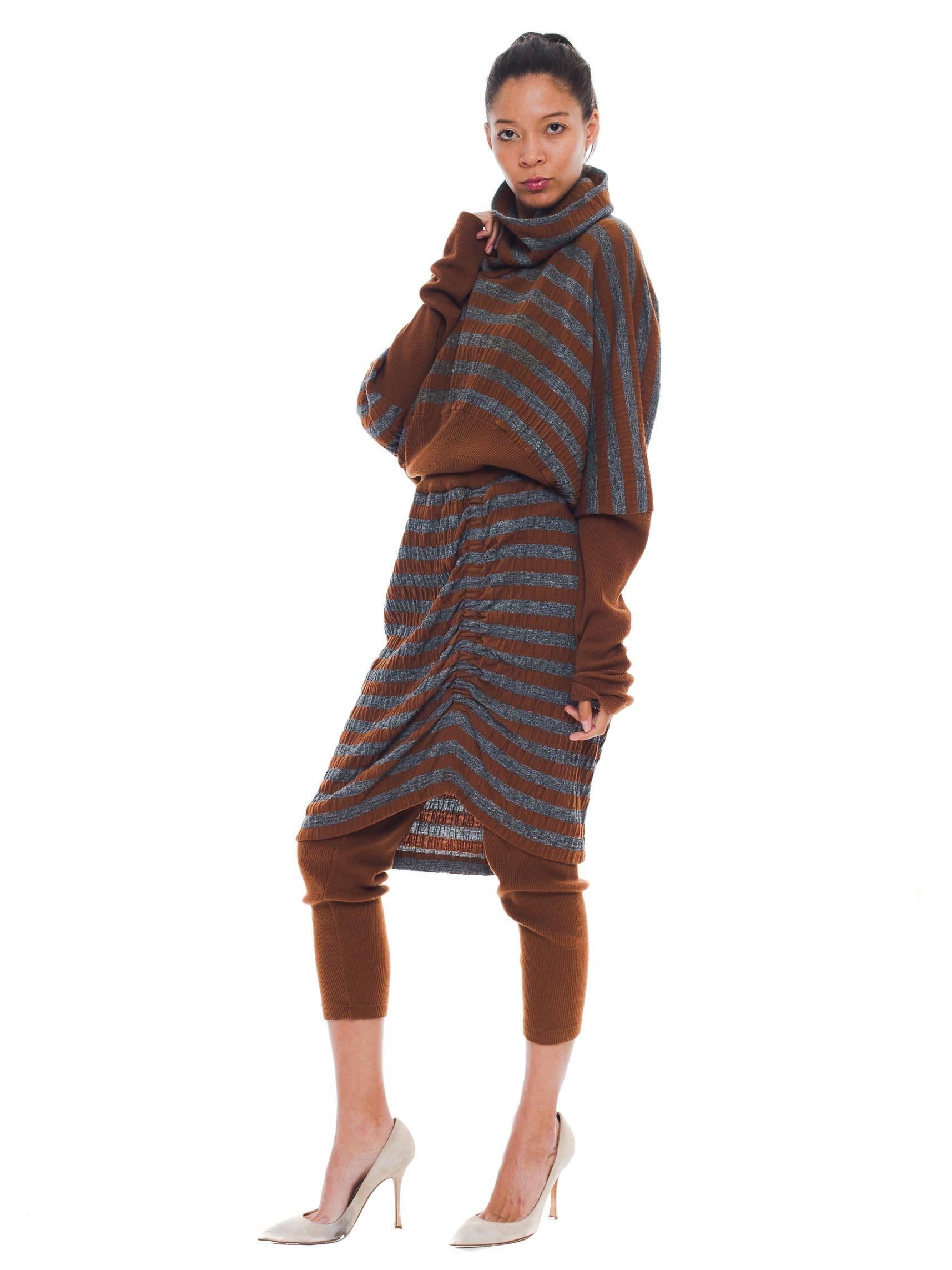 Issey Miyake Wool Knit Ensemble In Excellent Condition In New York, NY