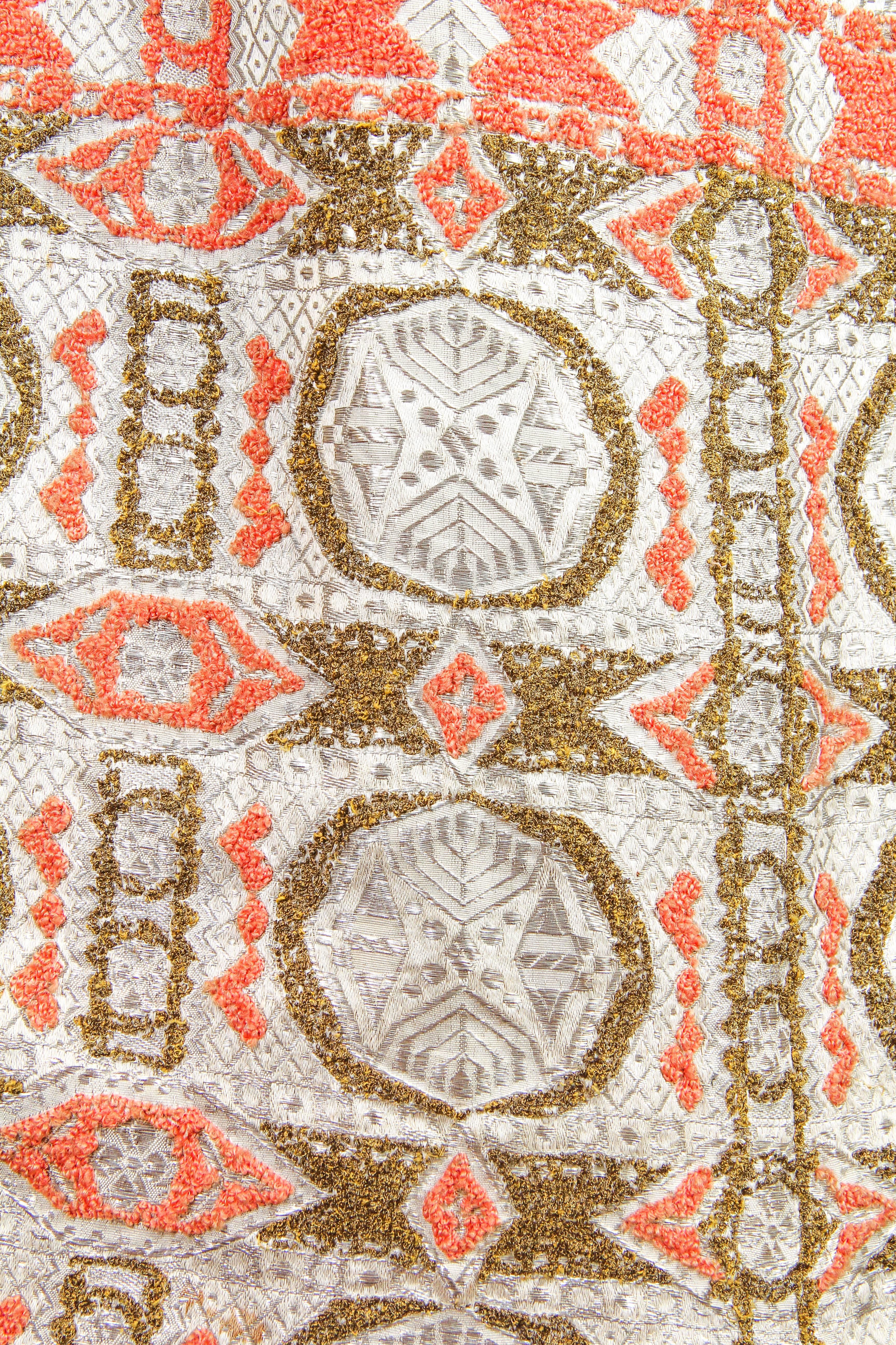 Embroidered 1920s Lamé Dress 3