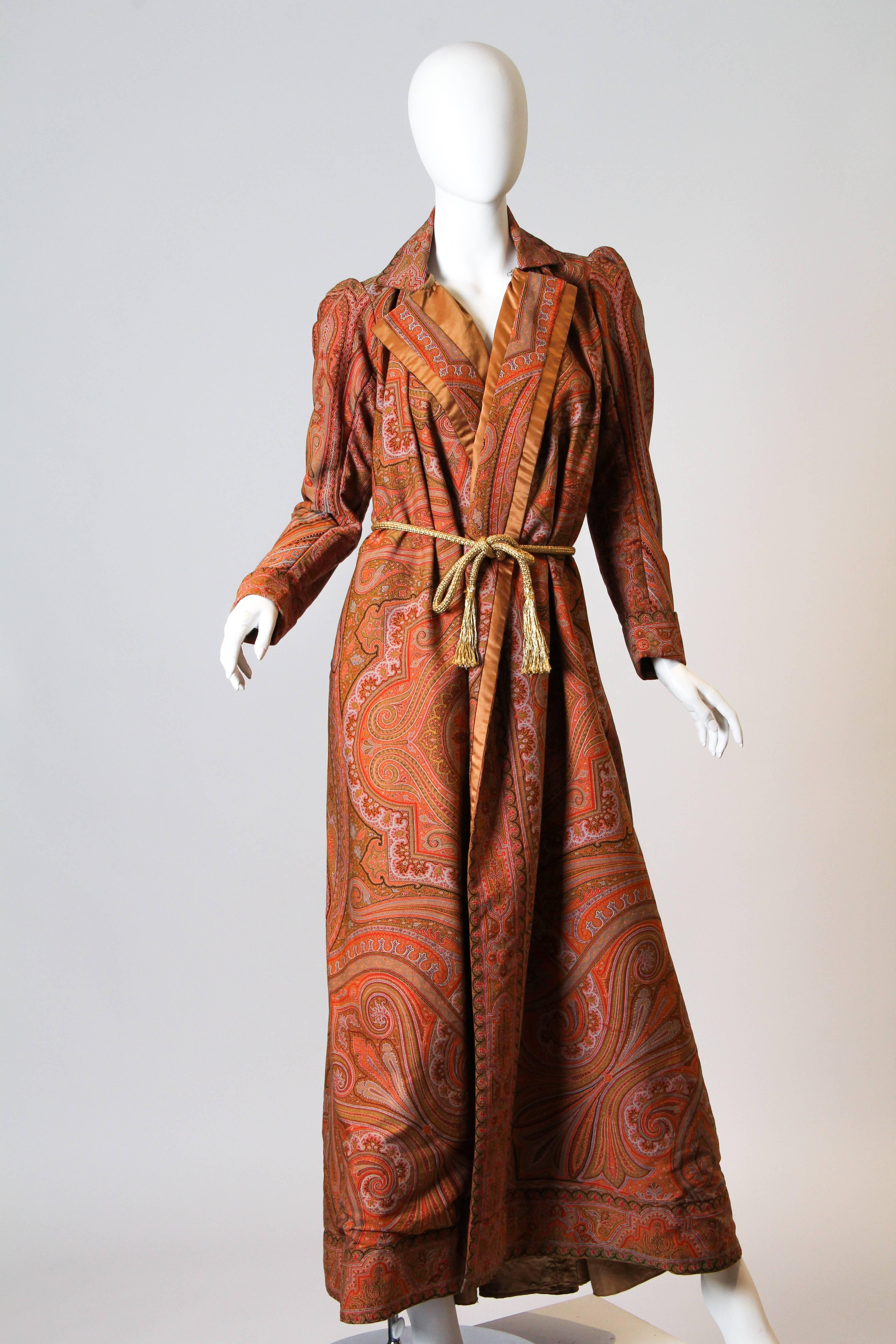 Brown Victorian Paisley Coat