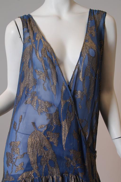 1920s Silk Lamé Dress For Sale at 1stdibs