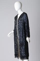 Fully Beaded Chiffon Evening Duster