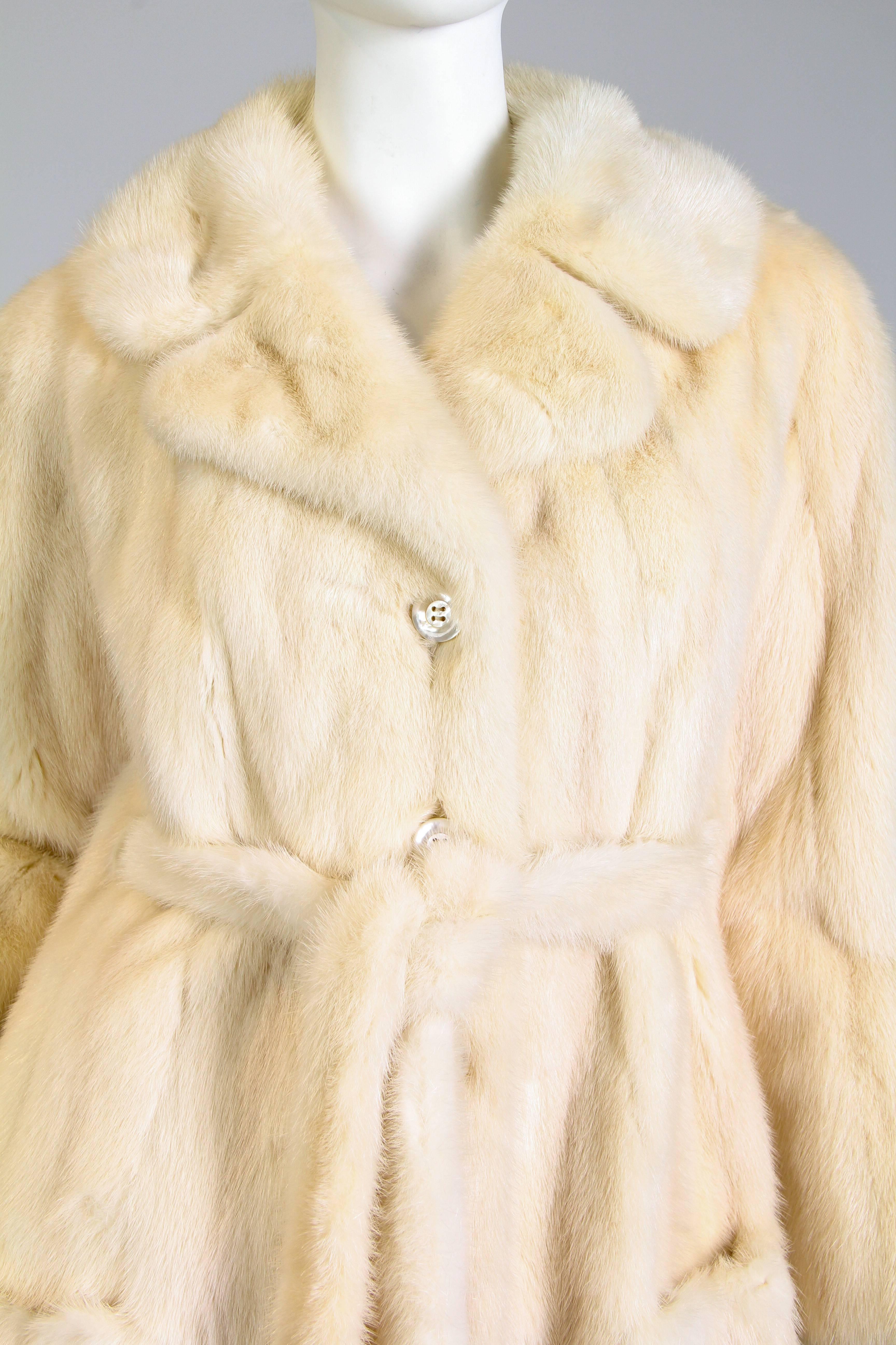 Women's Bullocks Wilshire White Mink Coat