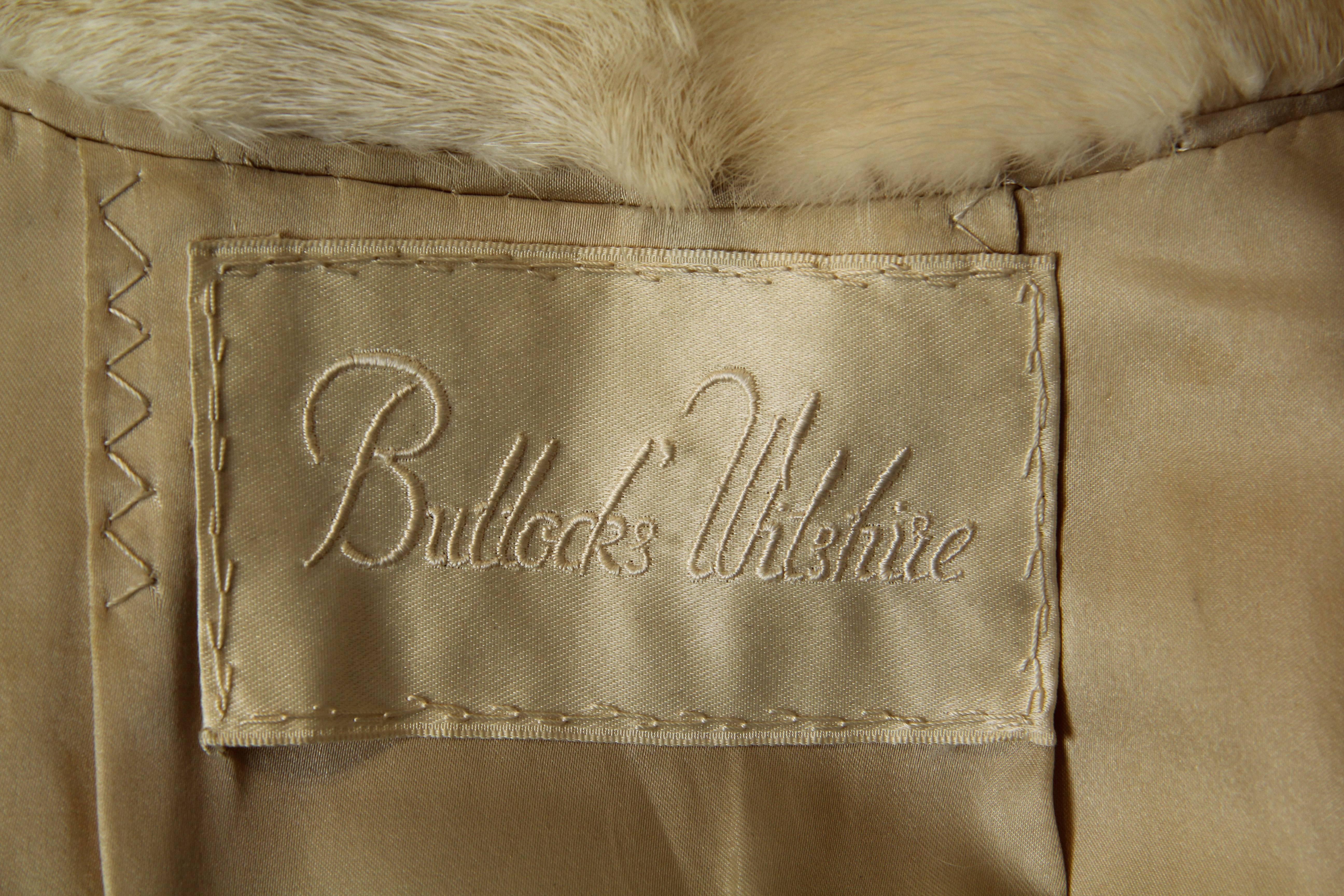 Bullocks Wilshire White Mink Coat 3