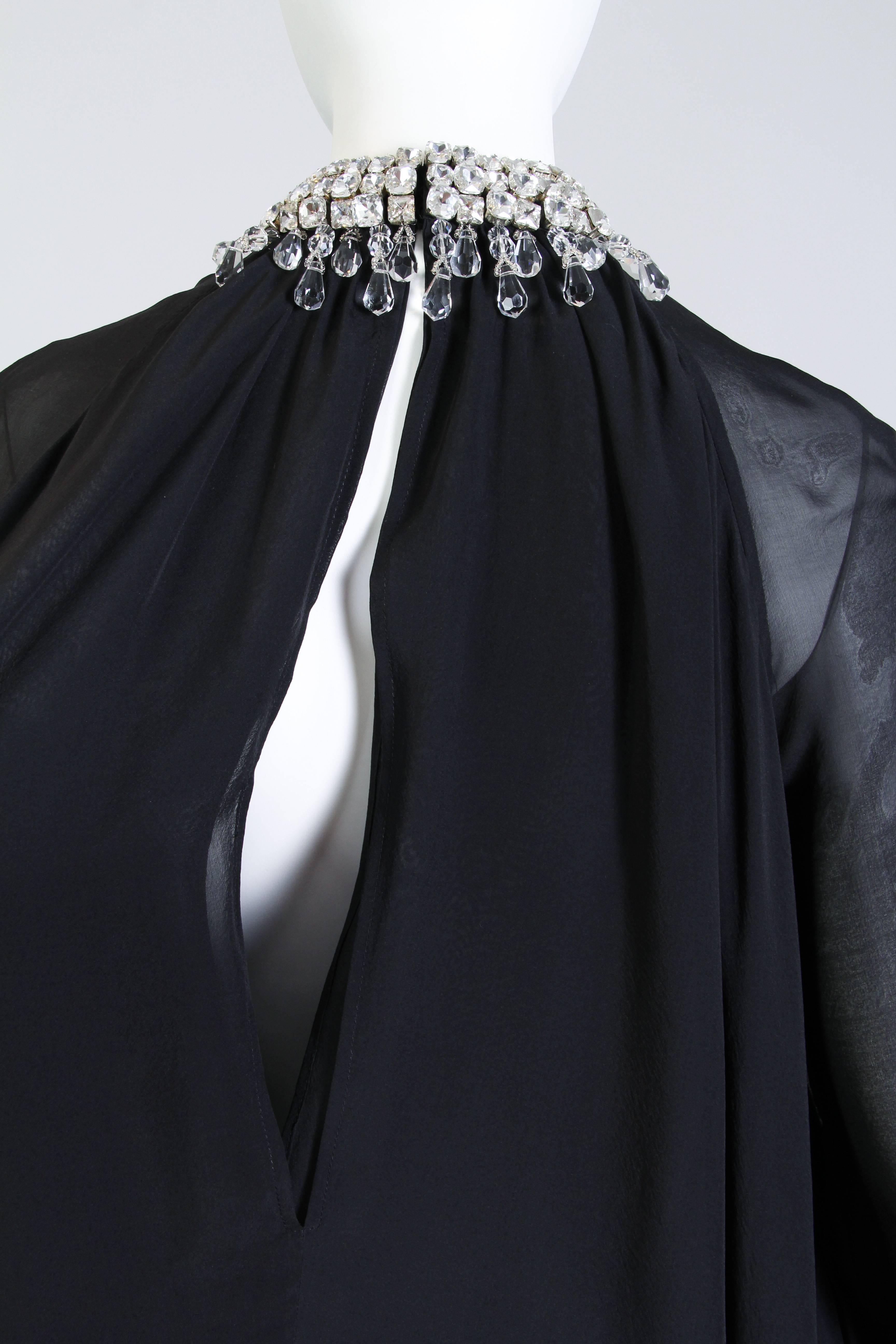  Azzaro Chiffon Minidress with Crystal collar 1