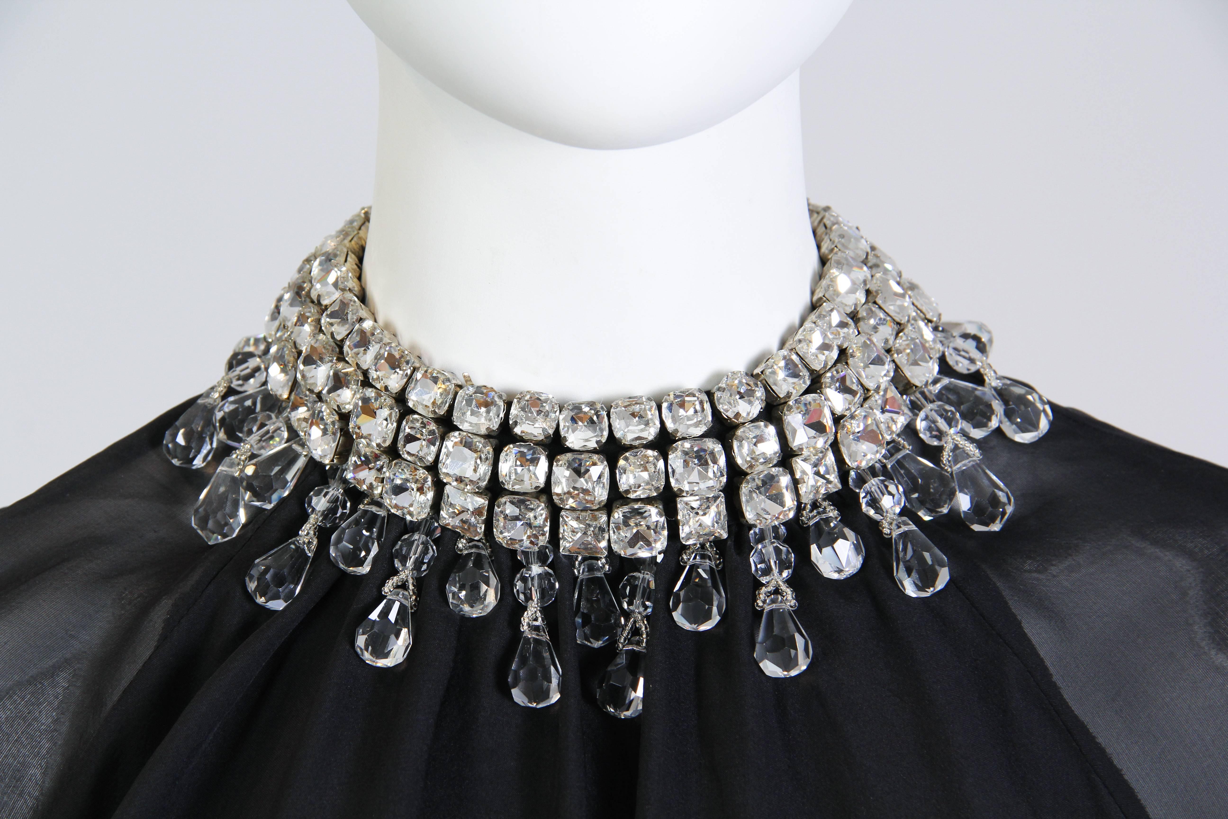  Azzaro Chiffon Minidress with Crystal collar 3