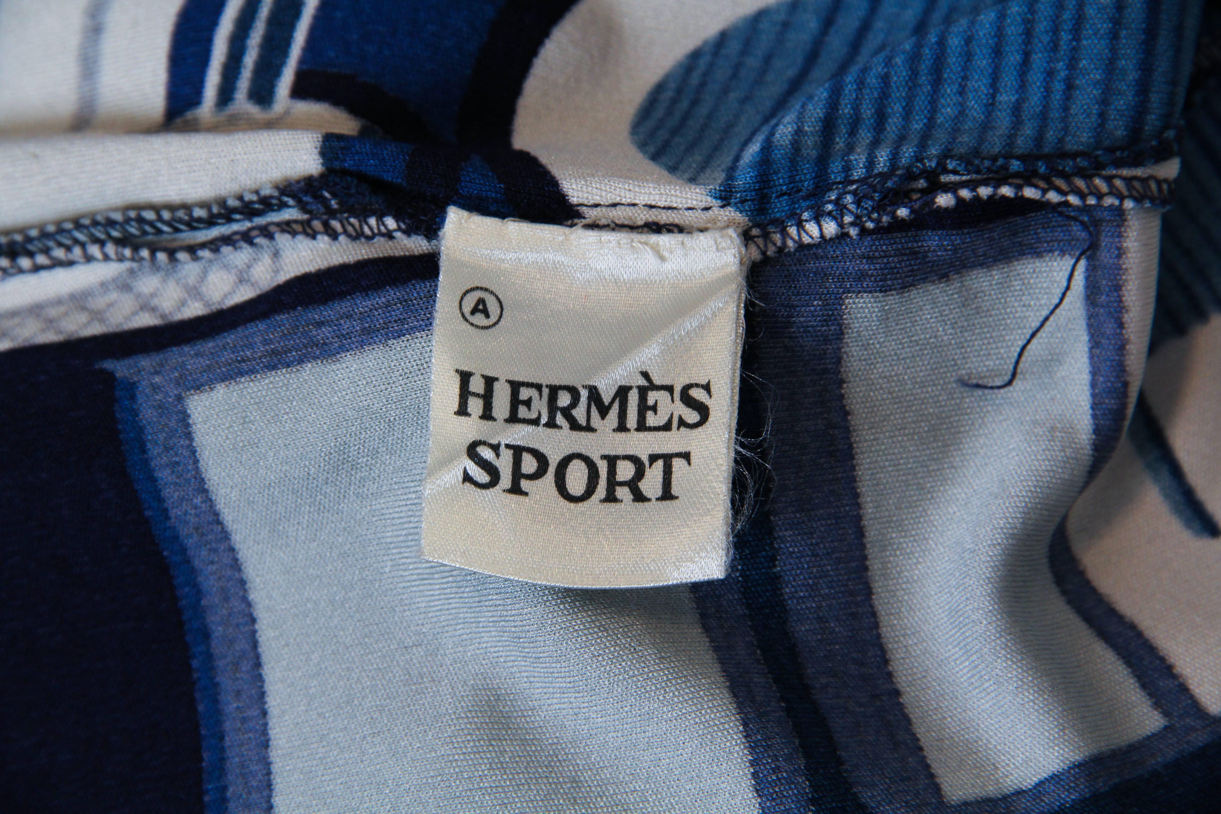 1970s Hermes Sport Silk Jersey Dress 4