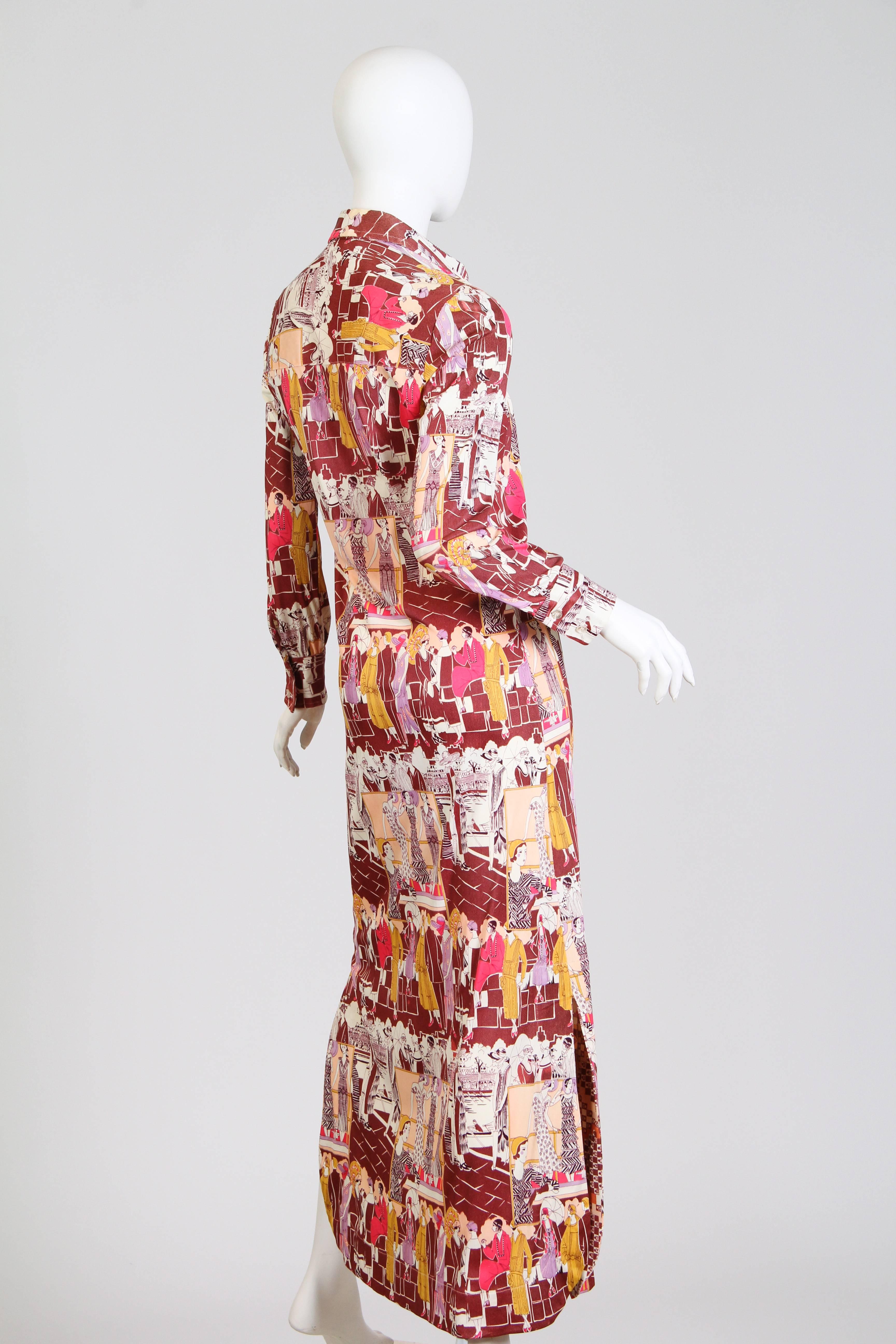 Beige Geoffrey Beene Bazaar Art Deco Lady Jersey Dress