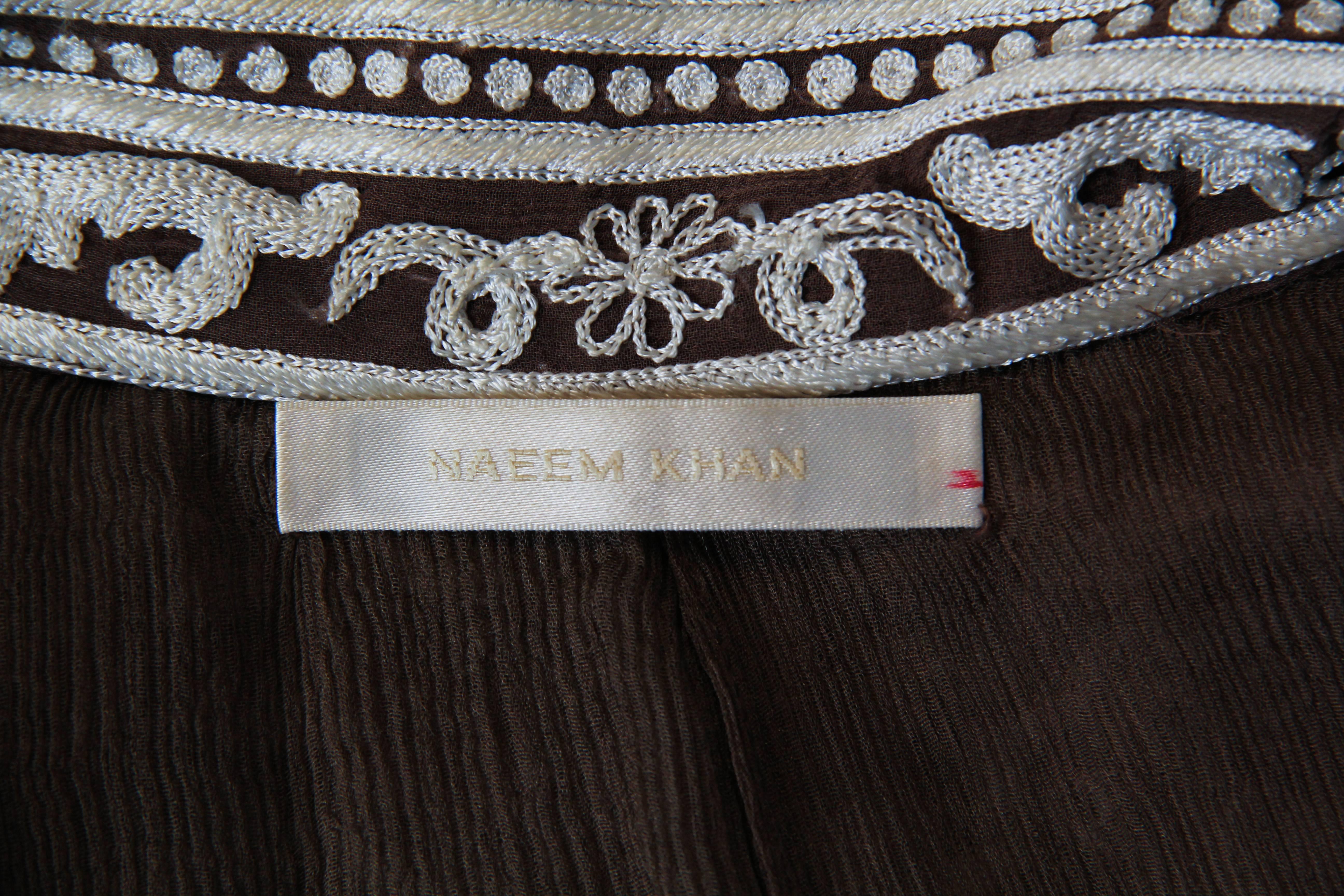 Naeem Khan Lace Embroidered Chiffon Dress 5