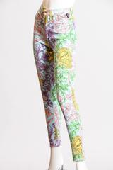 Gianni Versace Baroque Print High-Waisted Jeans